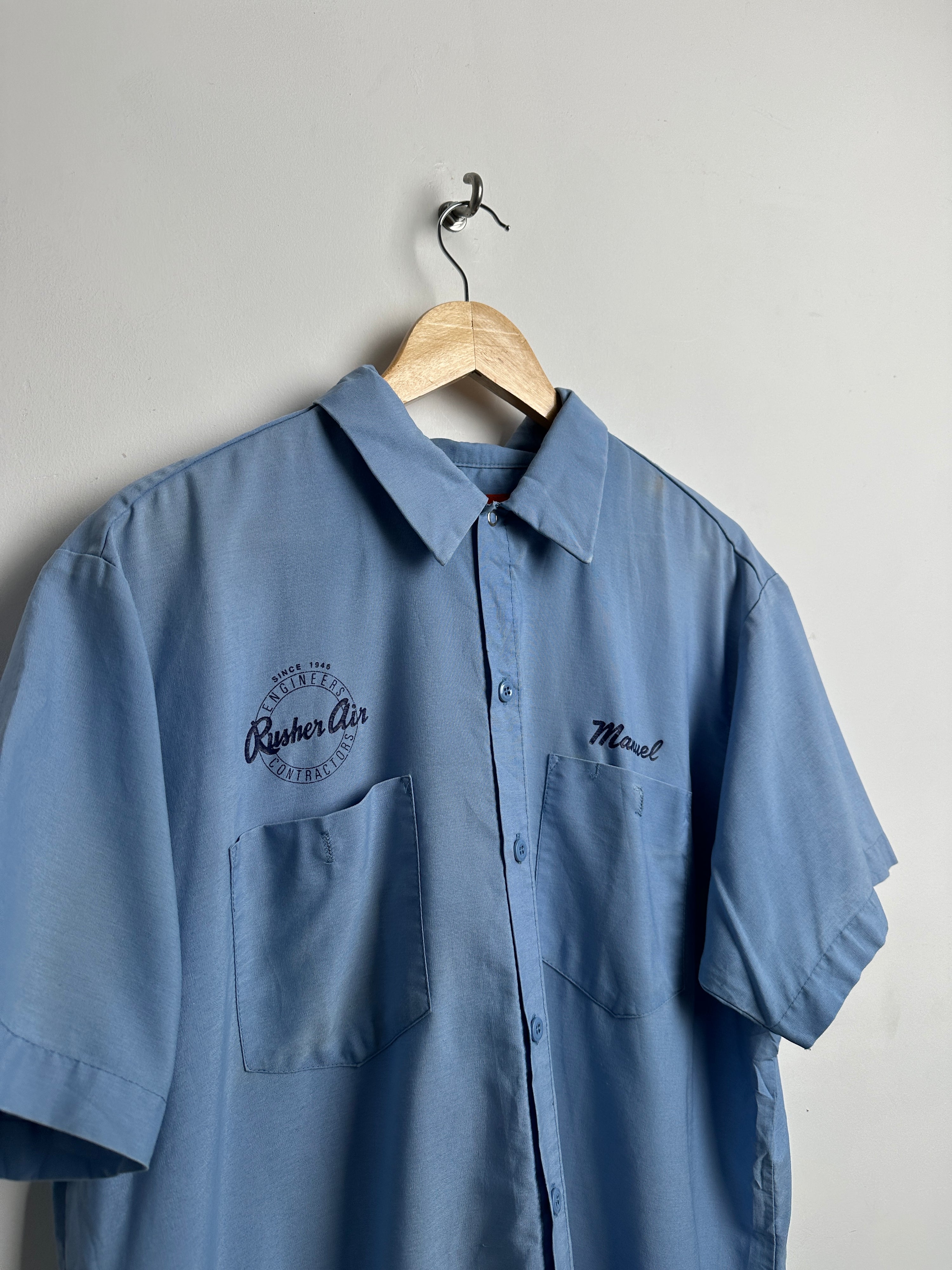 Dickies Rusher Air light blue button up tee - thrift.mt