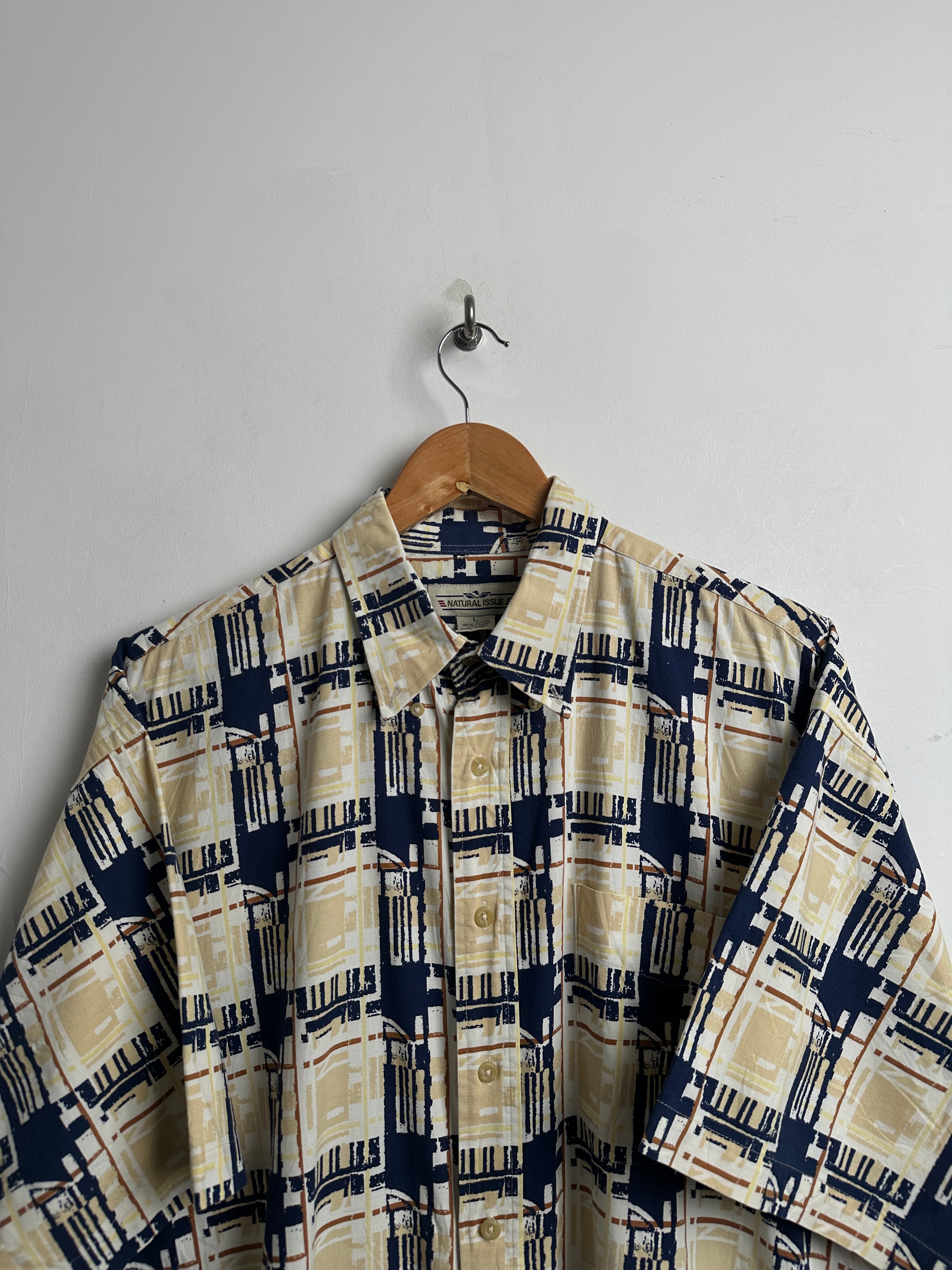 NATURAL ISSUE patterned short sleeve shirt