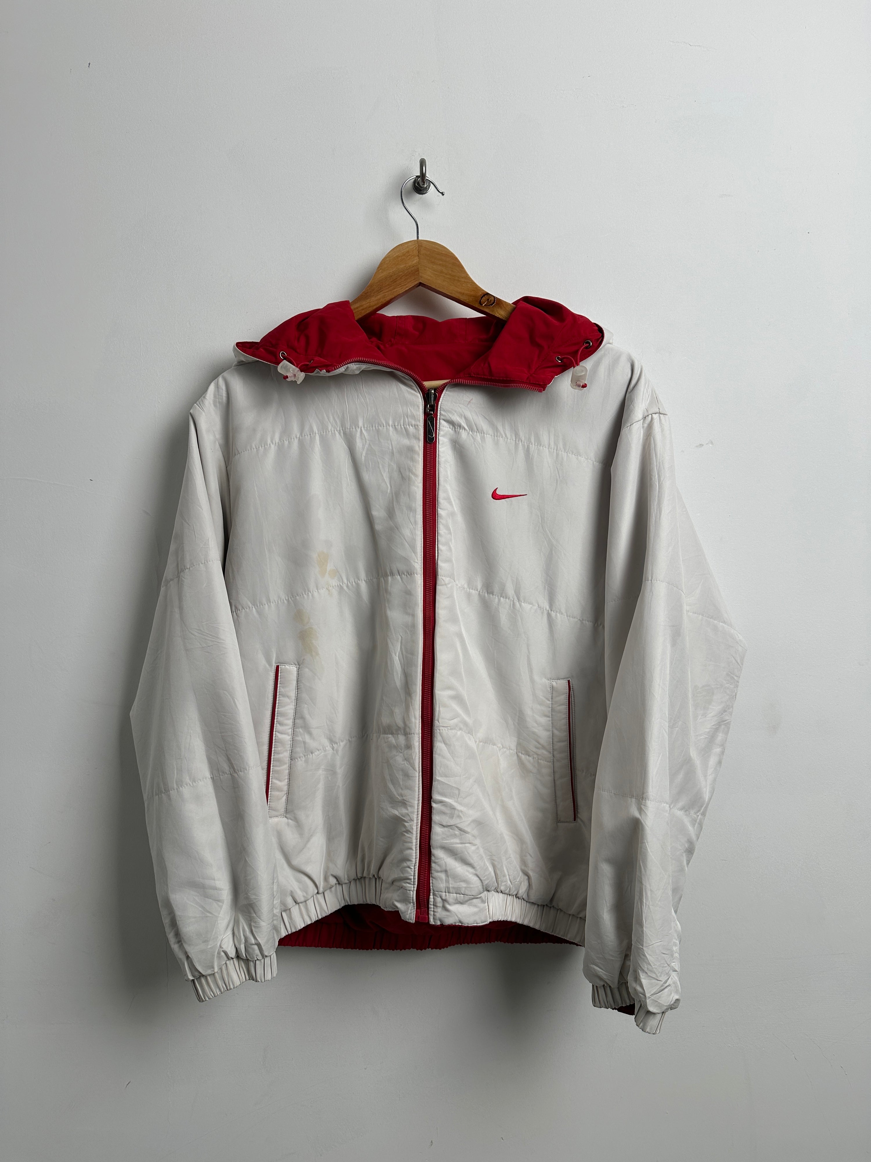 Reversible nike windbreaker red and white