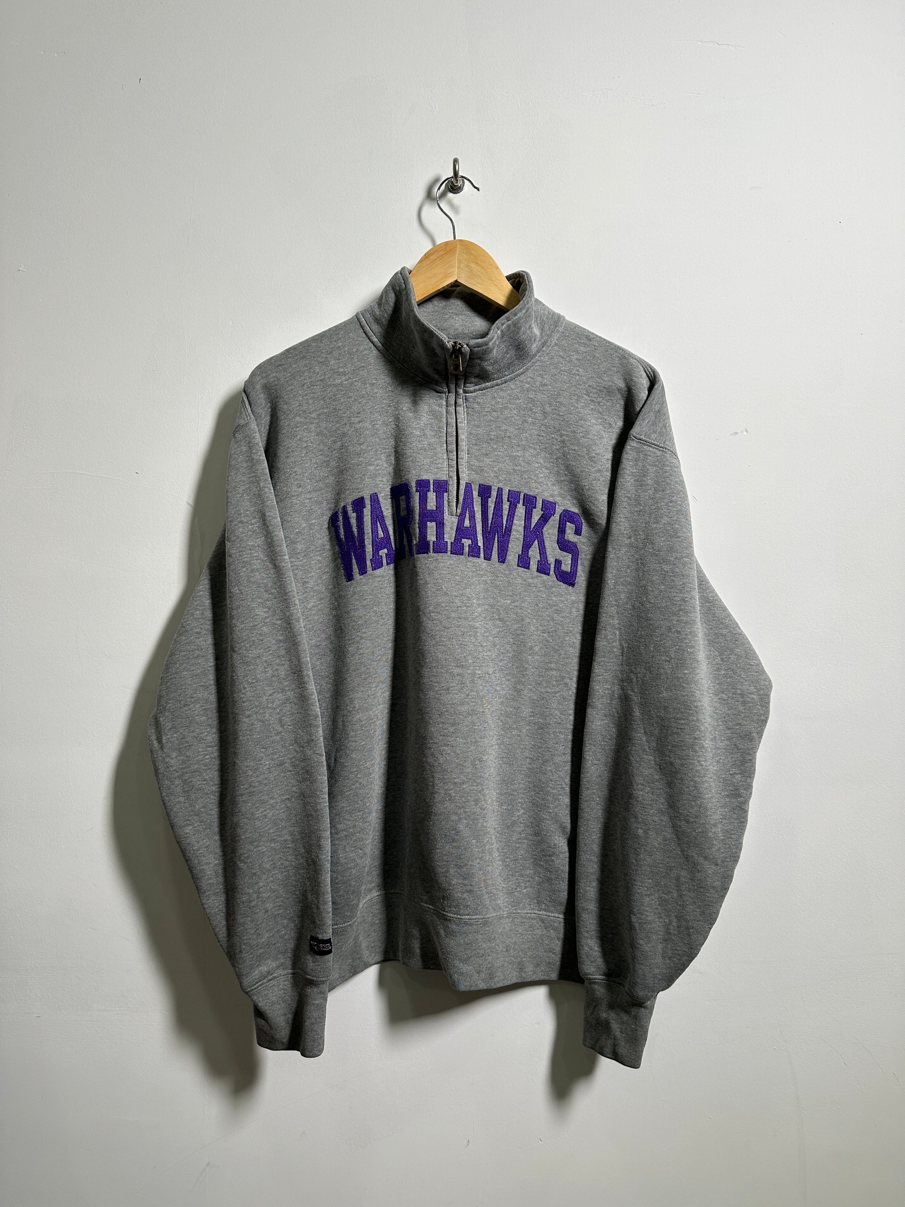 Jansport Warhawks quarter zip sweater in grey