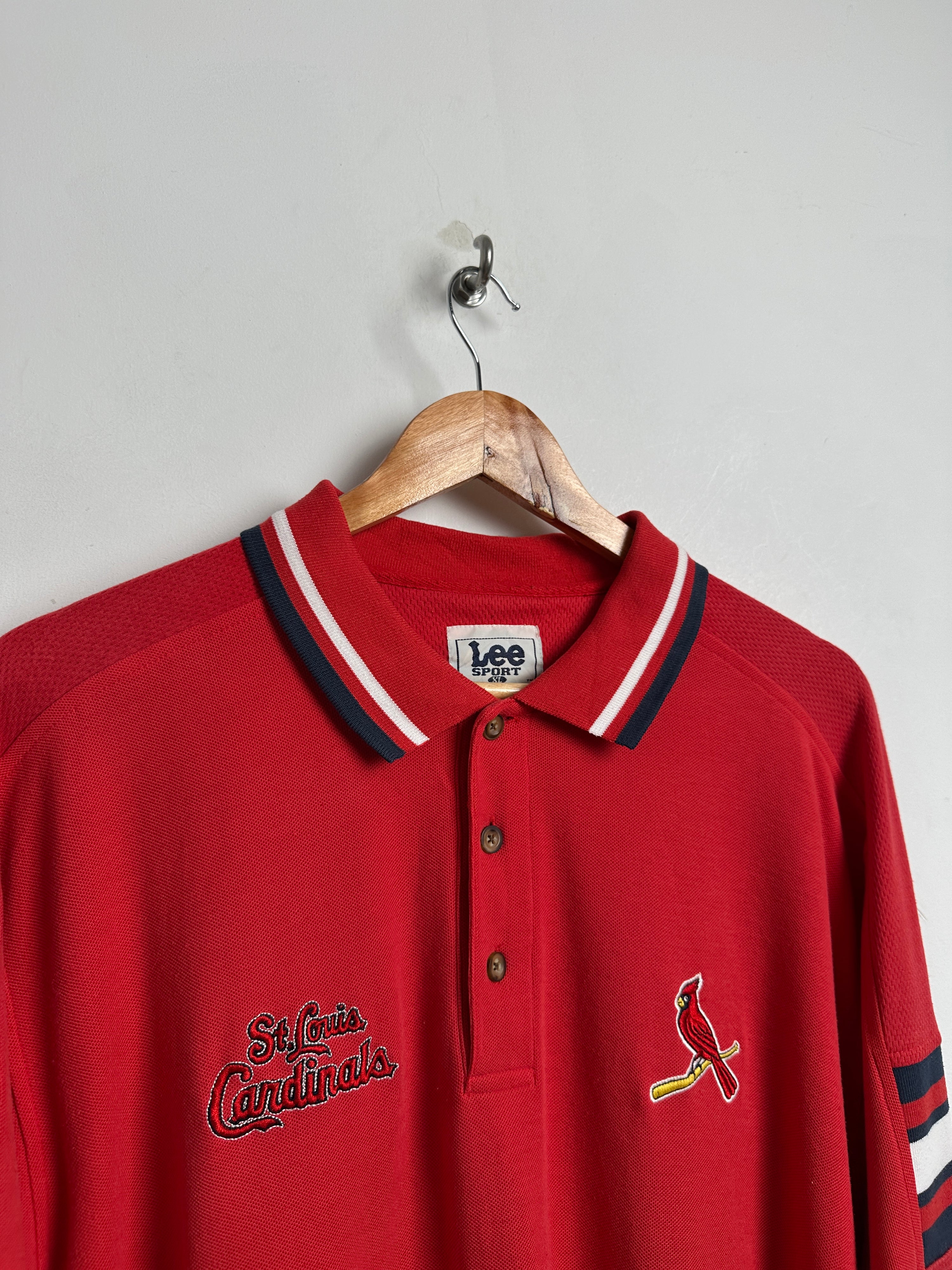 LEE SPORT St Louis Cardinals Short-Sleeve Polo shirt in red