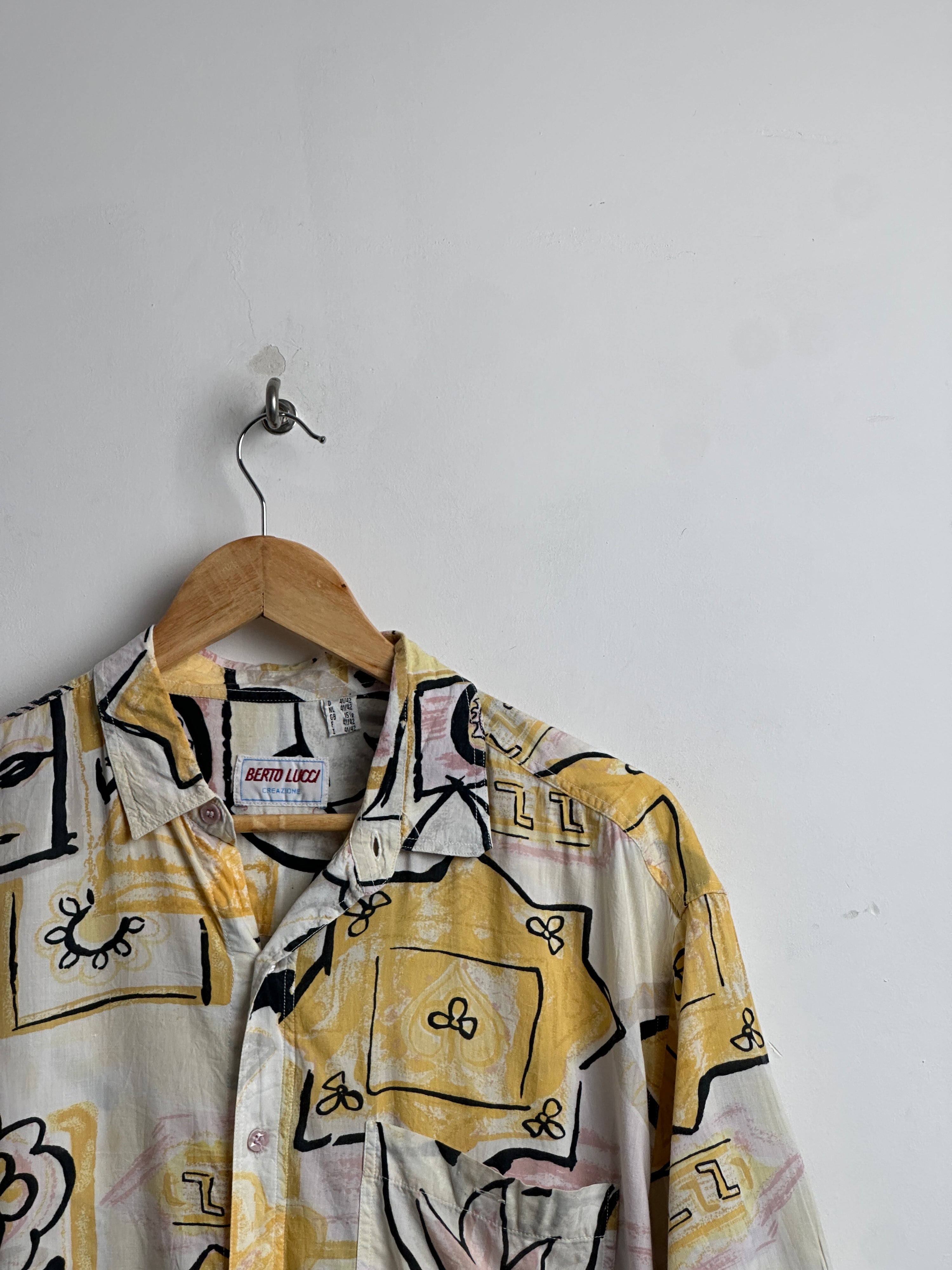 BERTO LUCCI Patterned Short Sleeved Shirt