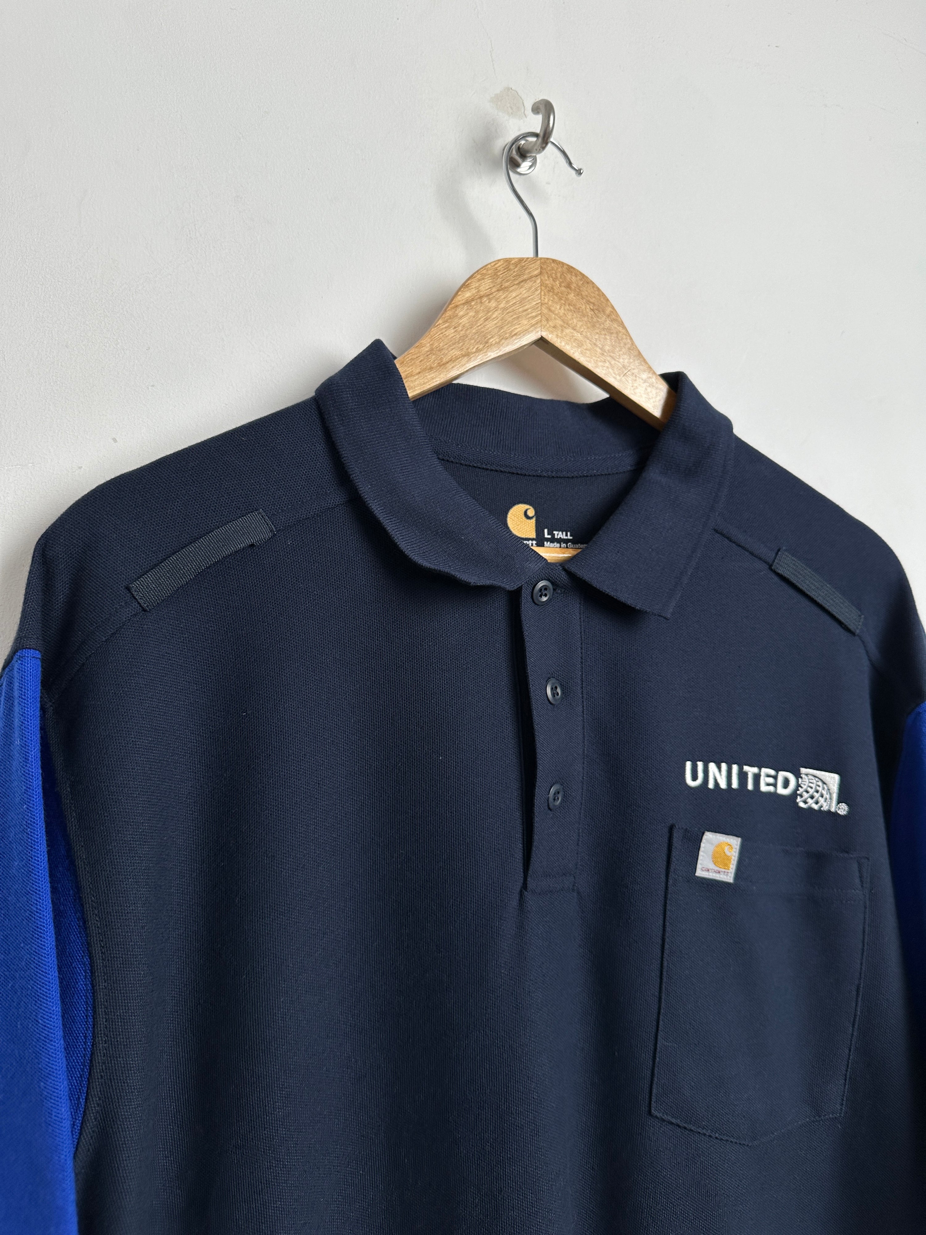 CARHARTT UNITED short-sleeve polo shirt in blue