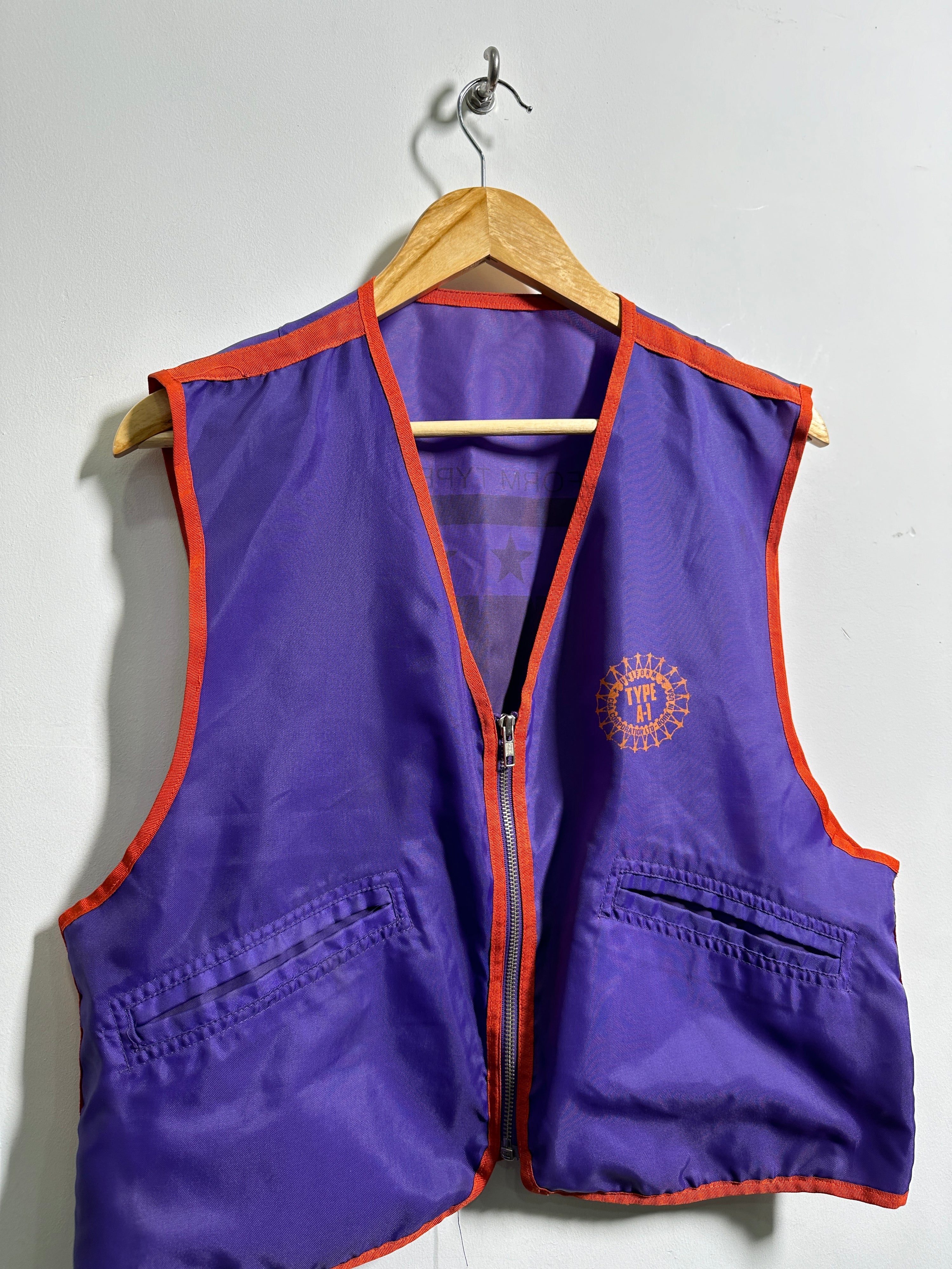 TYPE A-1 vintage vest in purple