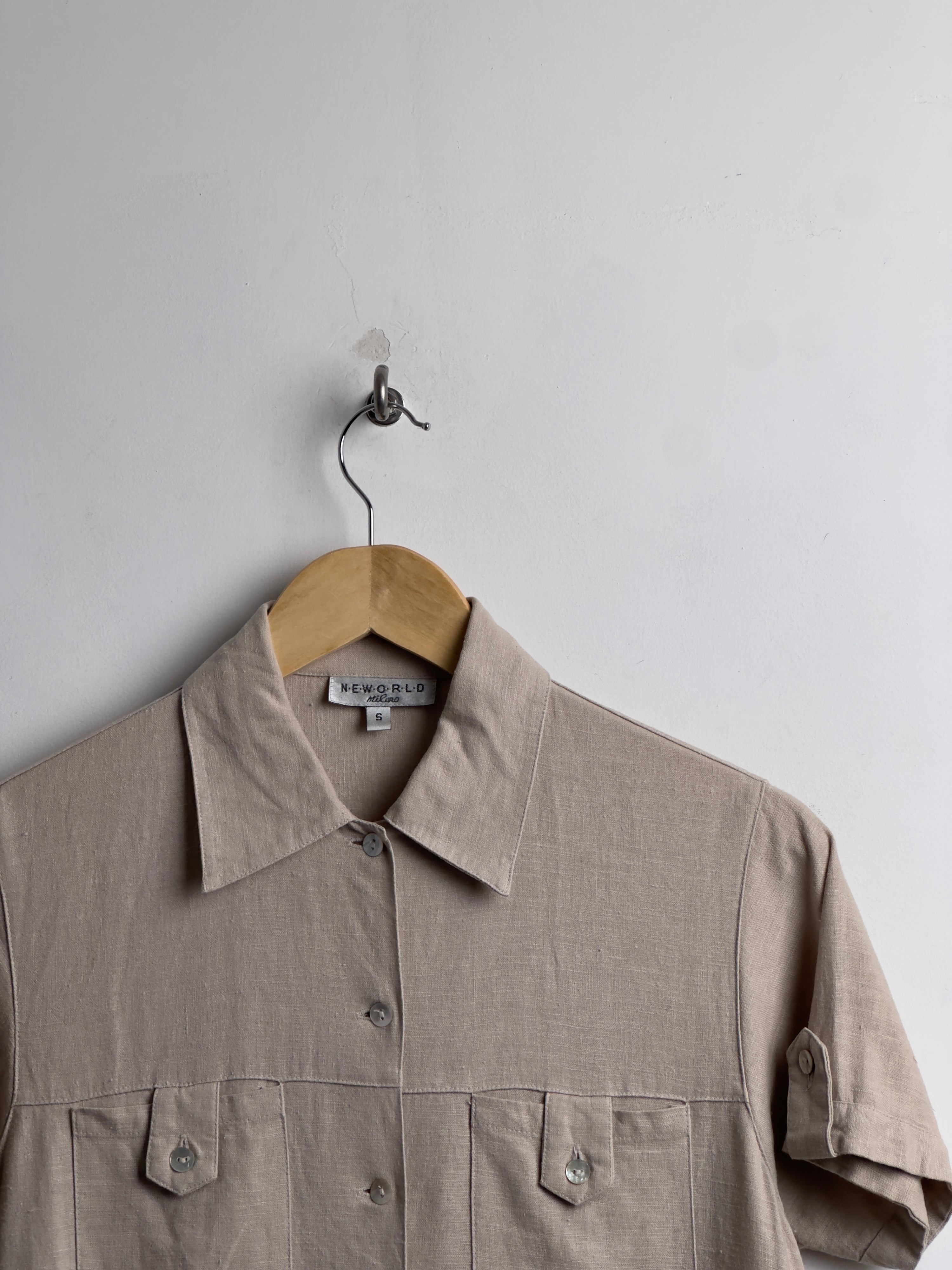 NEW WORLD short sleeve collar shirt