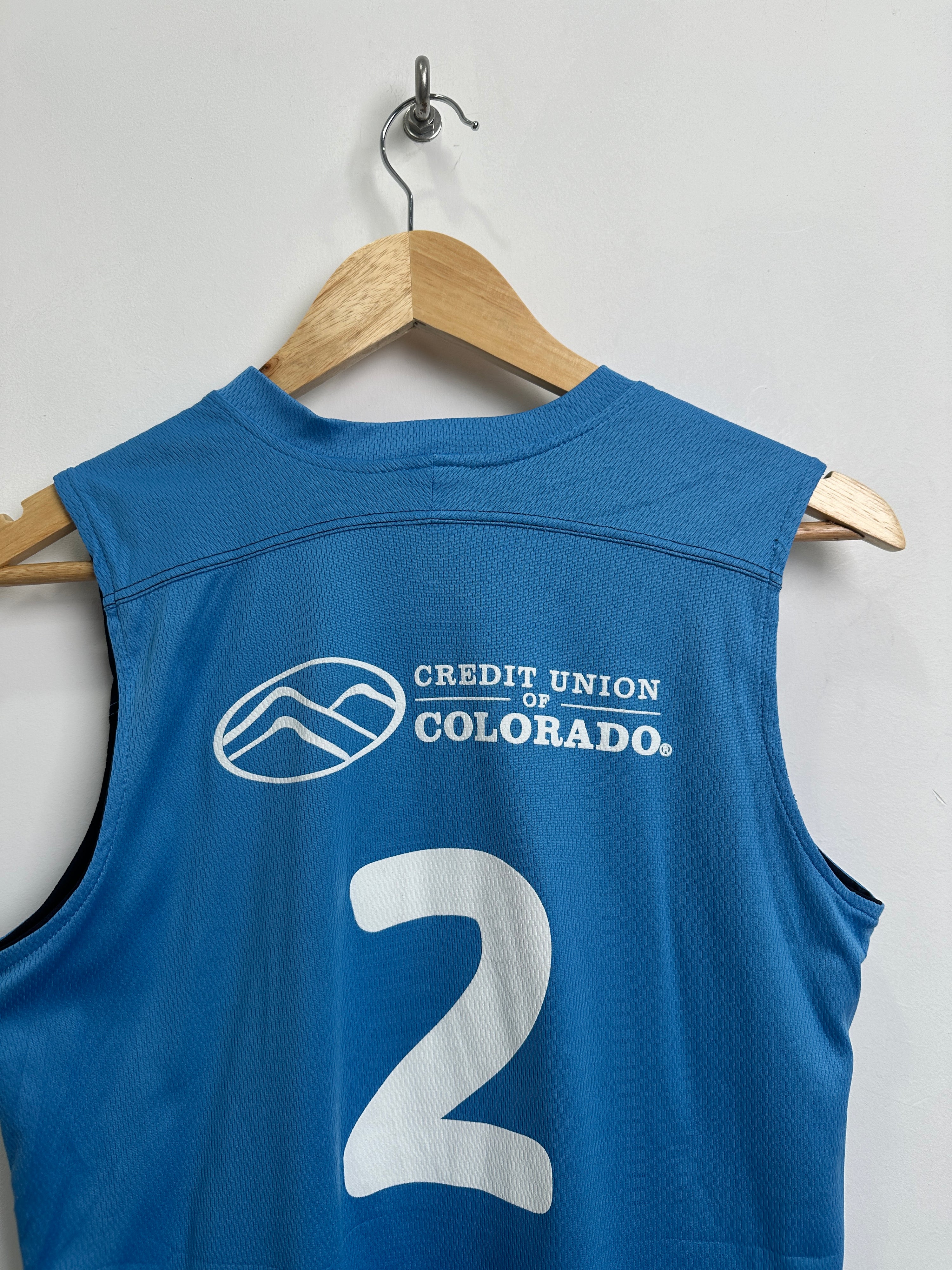 Credit Union of Colorado tank jersey in blue