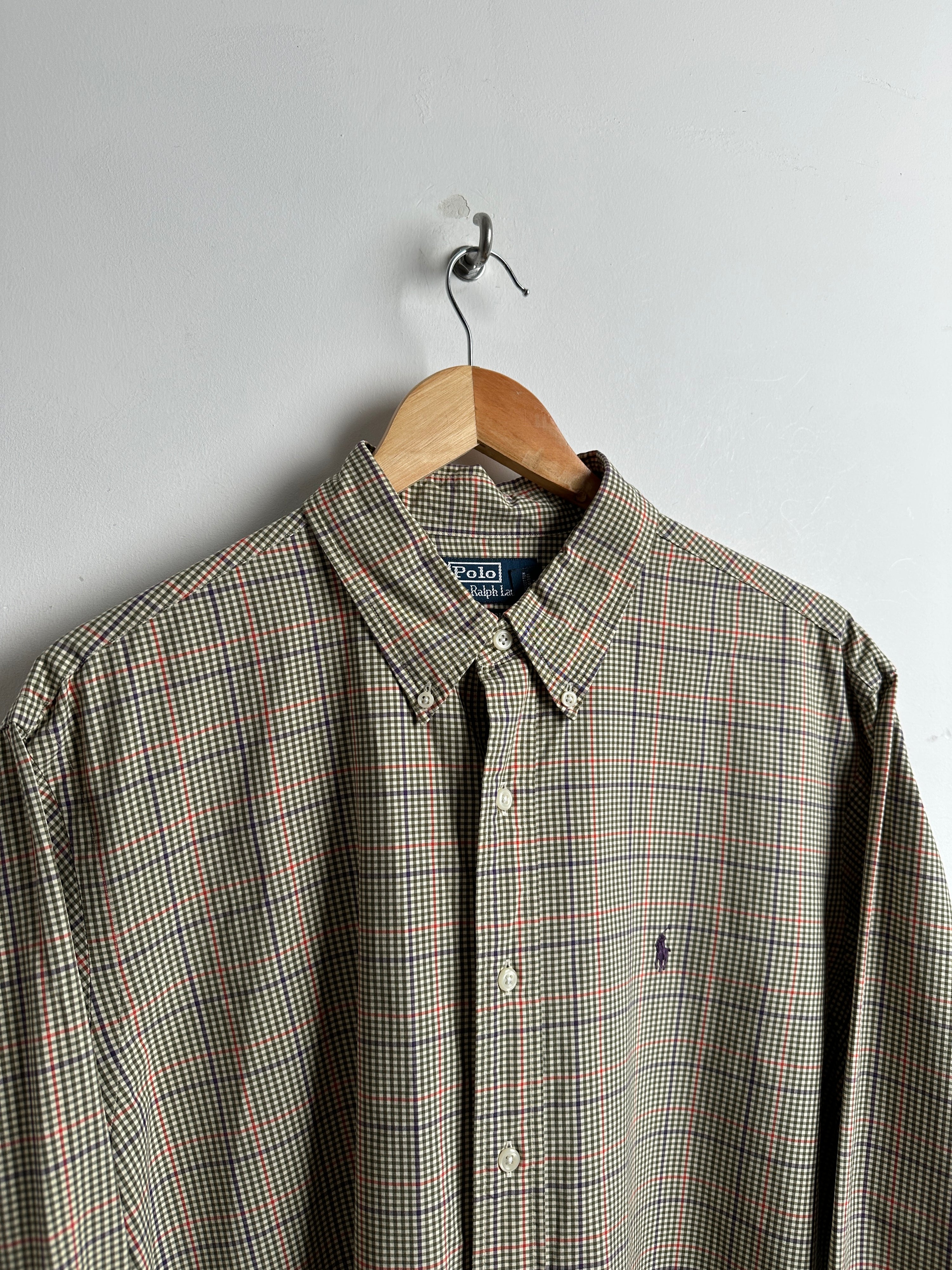 POLO Ralph Lauren shirt checked in brown - thrift.mt