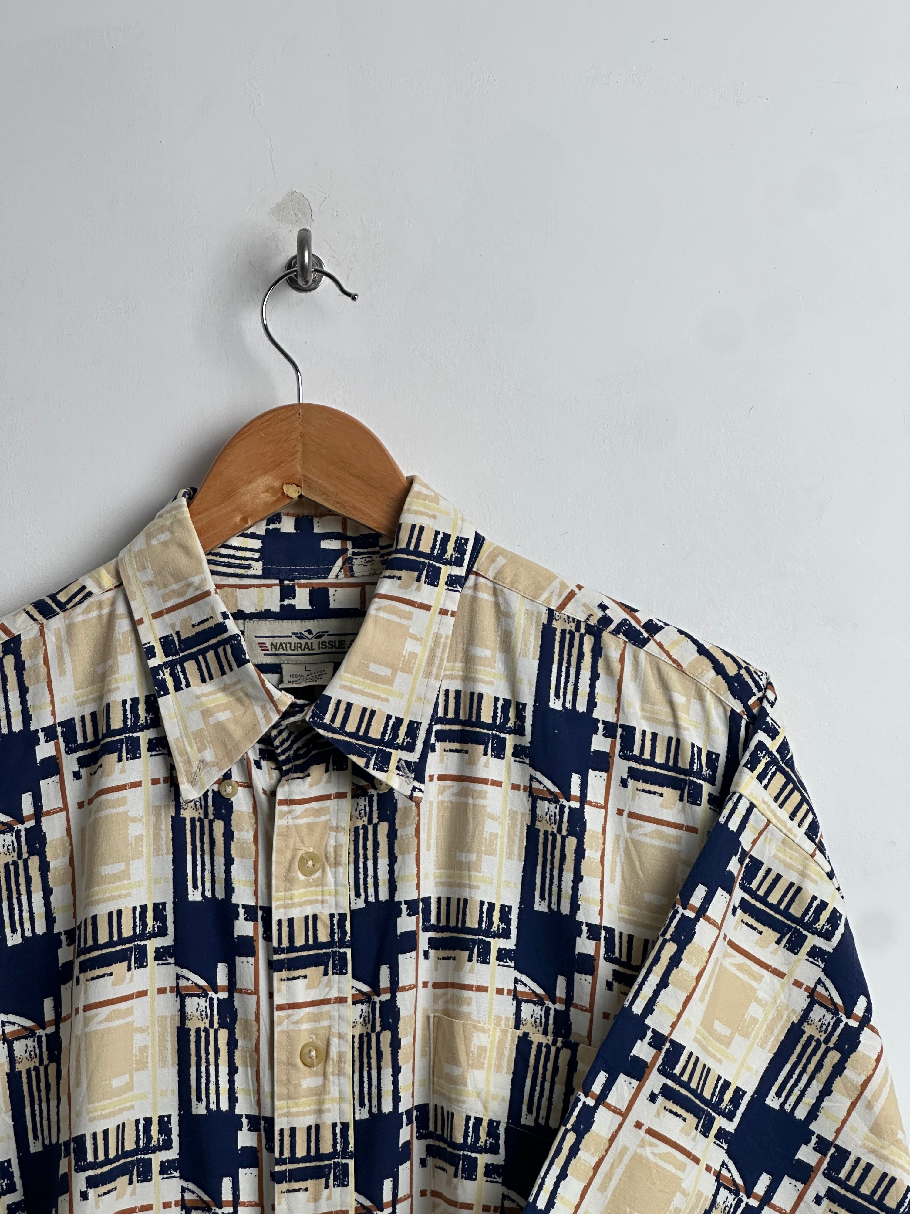 NATURAL ISSUE patterned short sleeve shirt