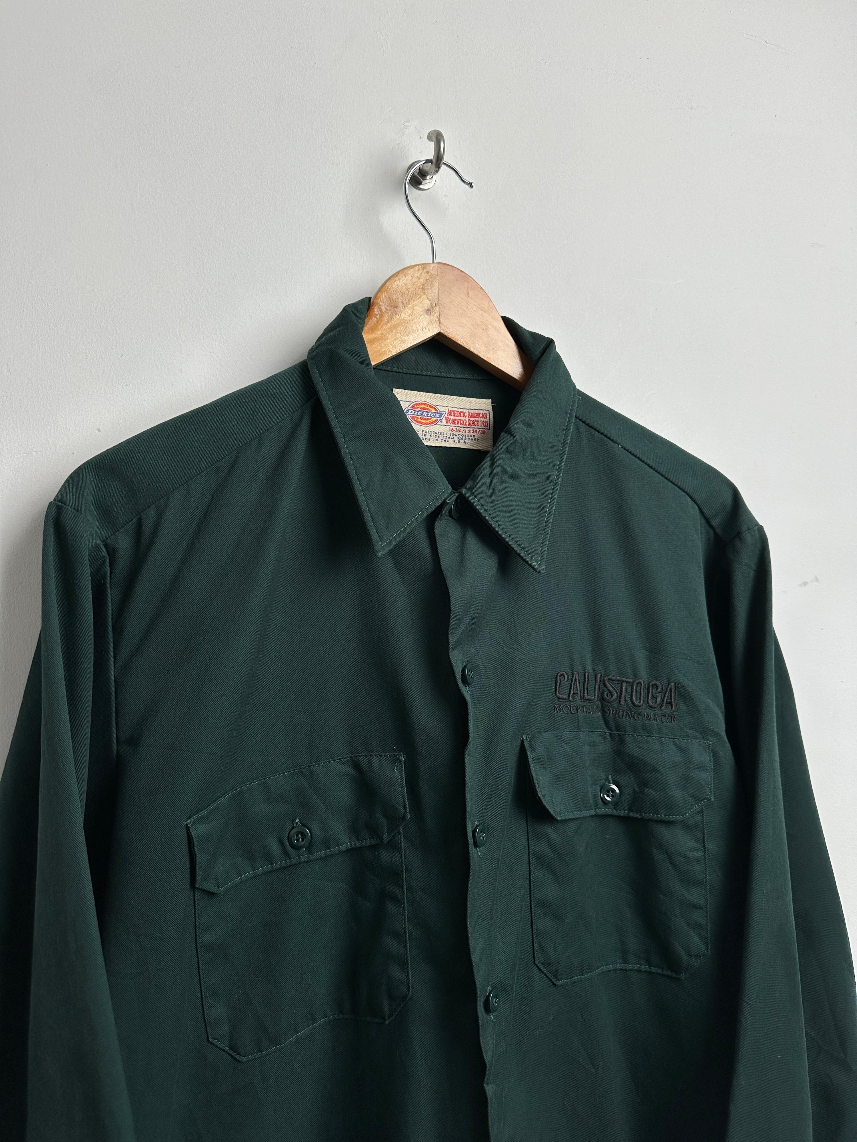 Dickies long sleeve button up in dark green