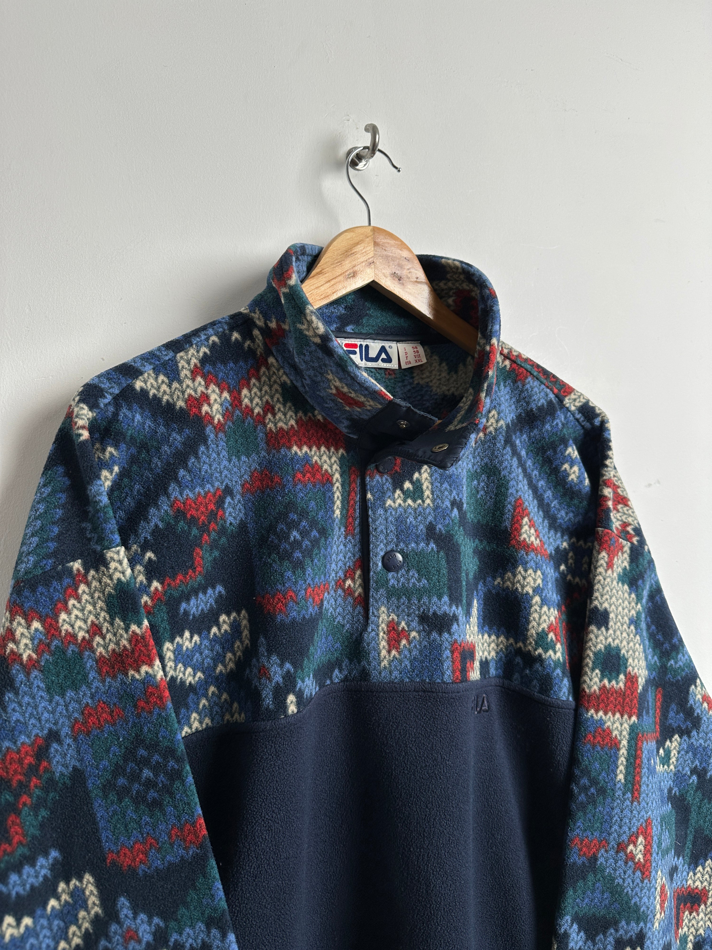 Fila 90s fleece quarter-button up