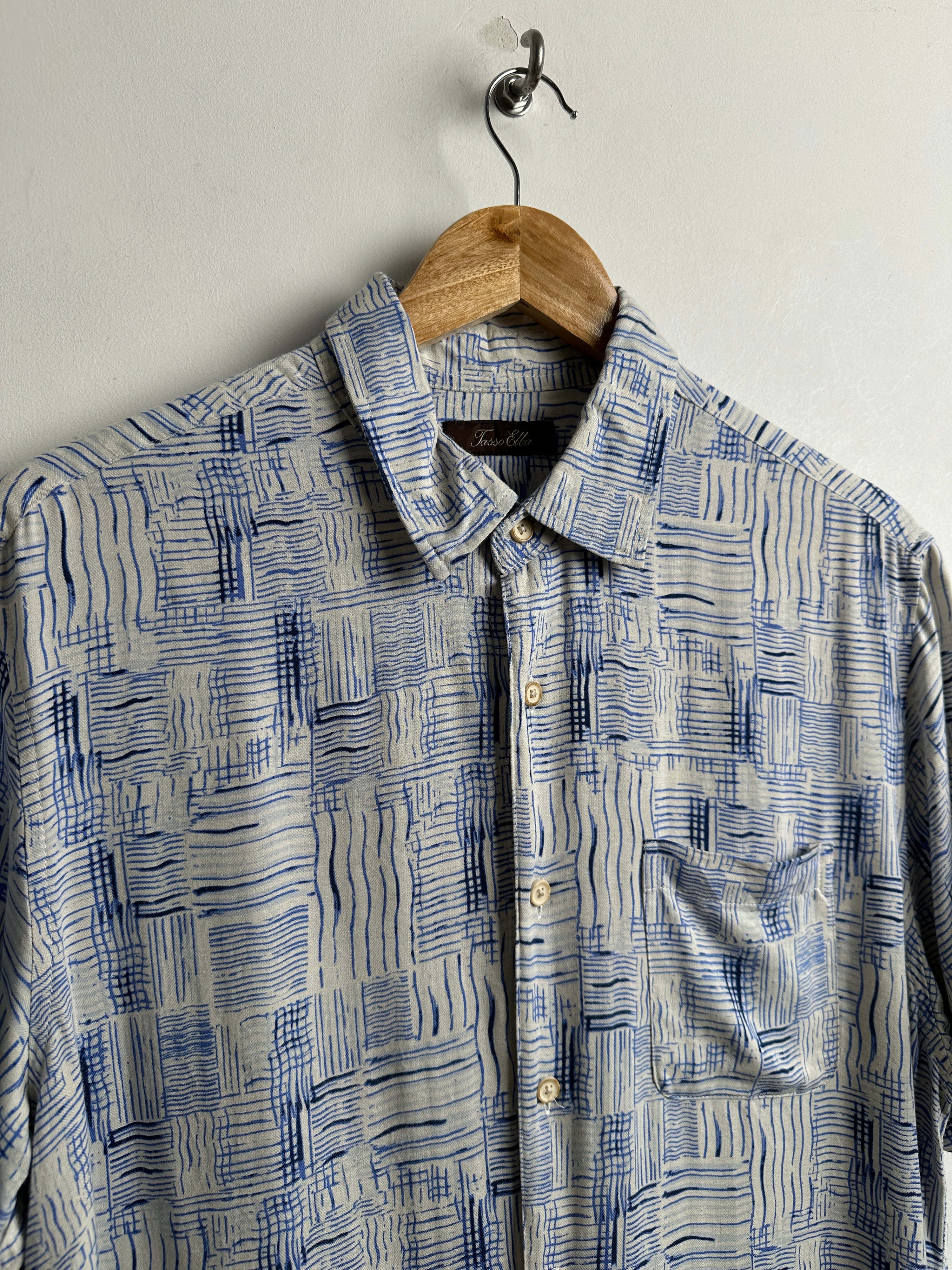 Tasso Elba graphic short sleeved shirt