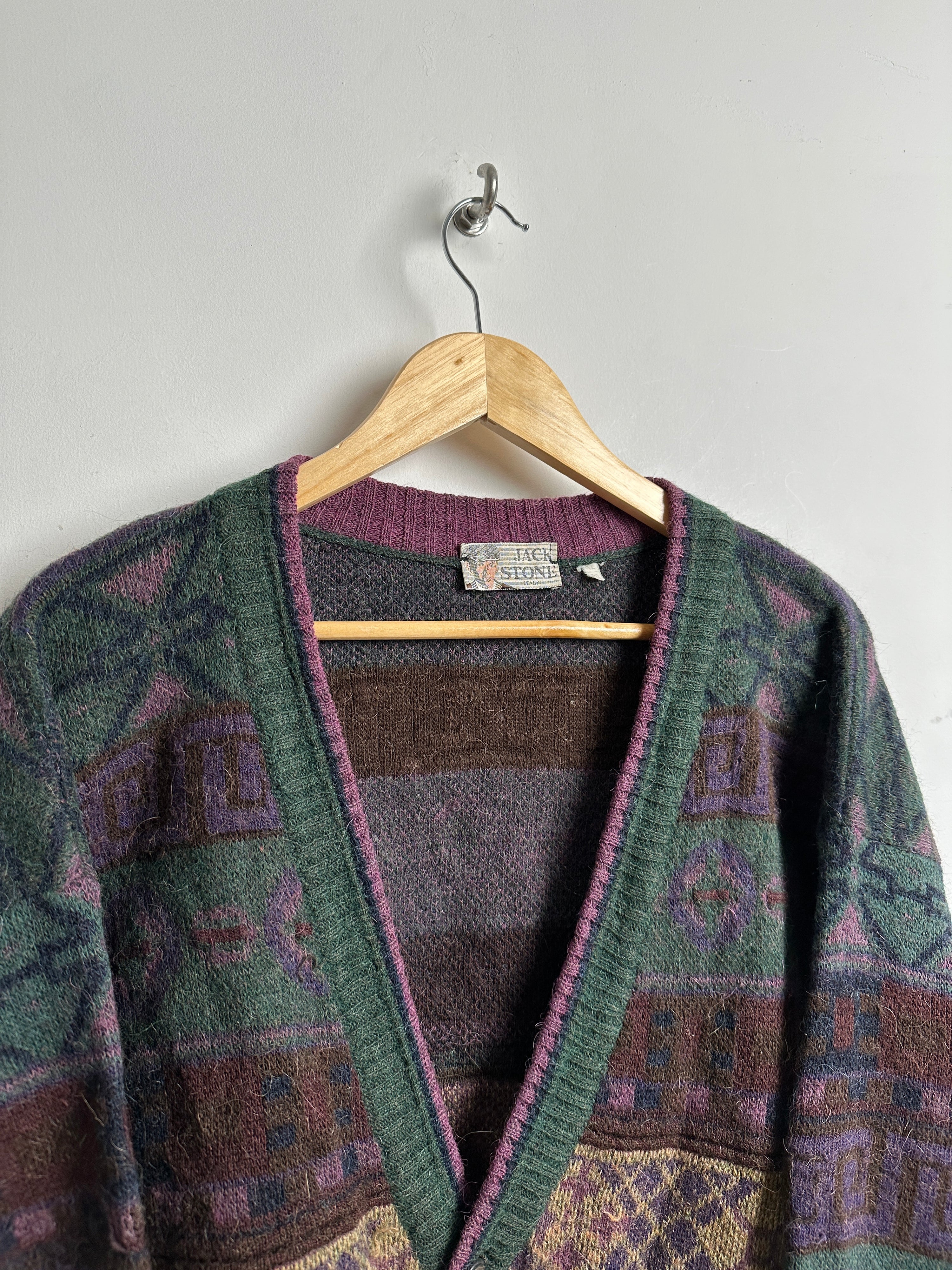 Jack Stone 90s multi-colored cardigan