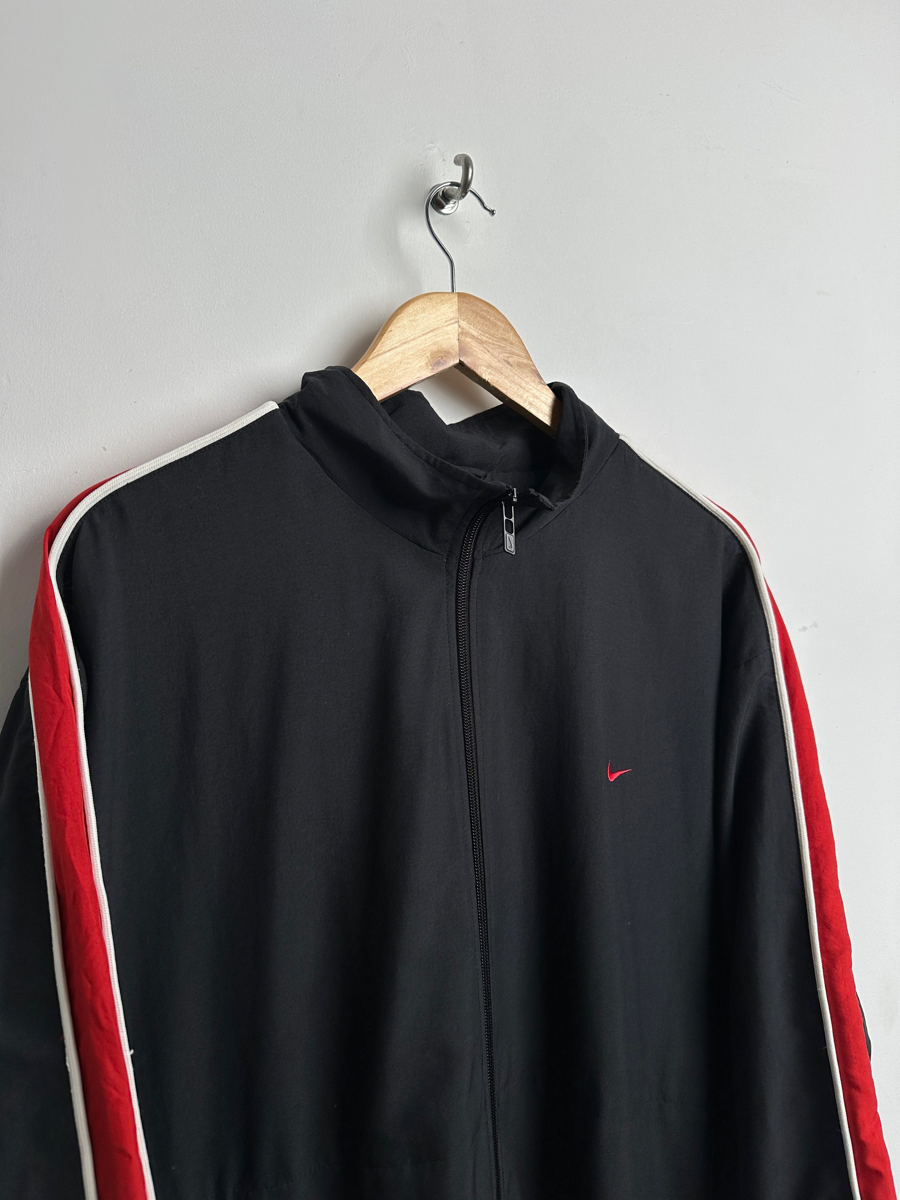 Nike red and black windbreaker