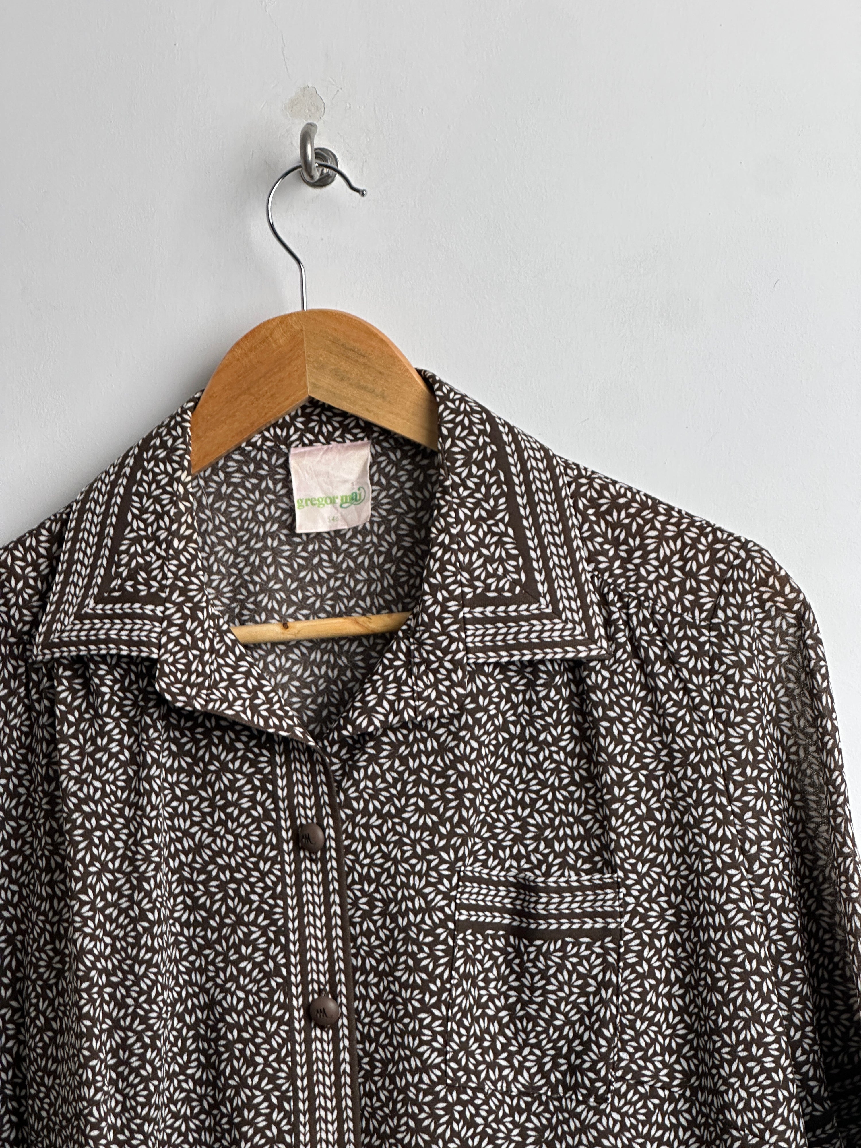GREGOR MAI brown short sleeved shirt
