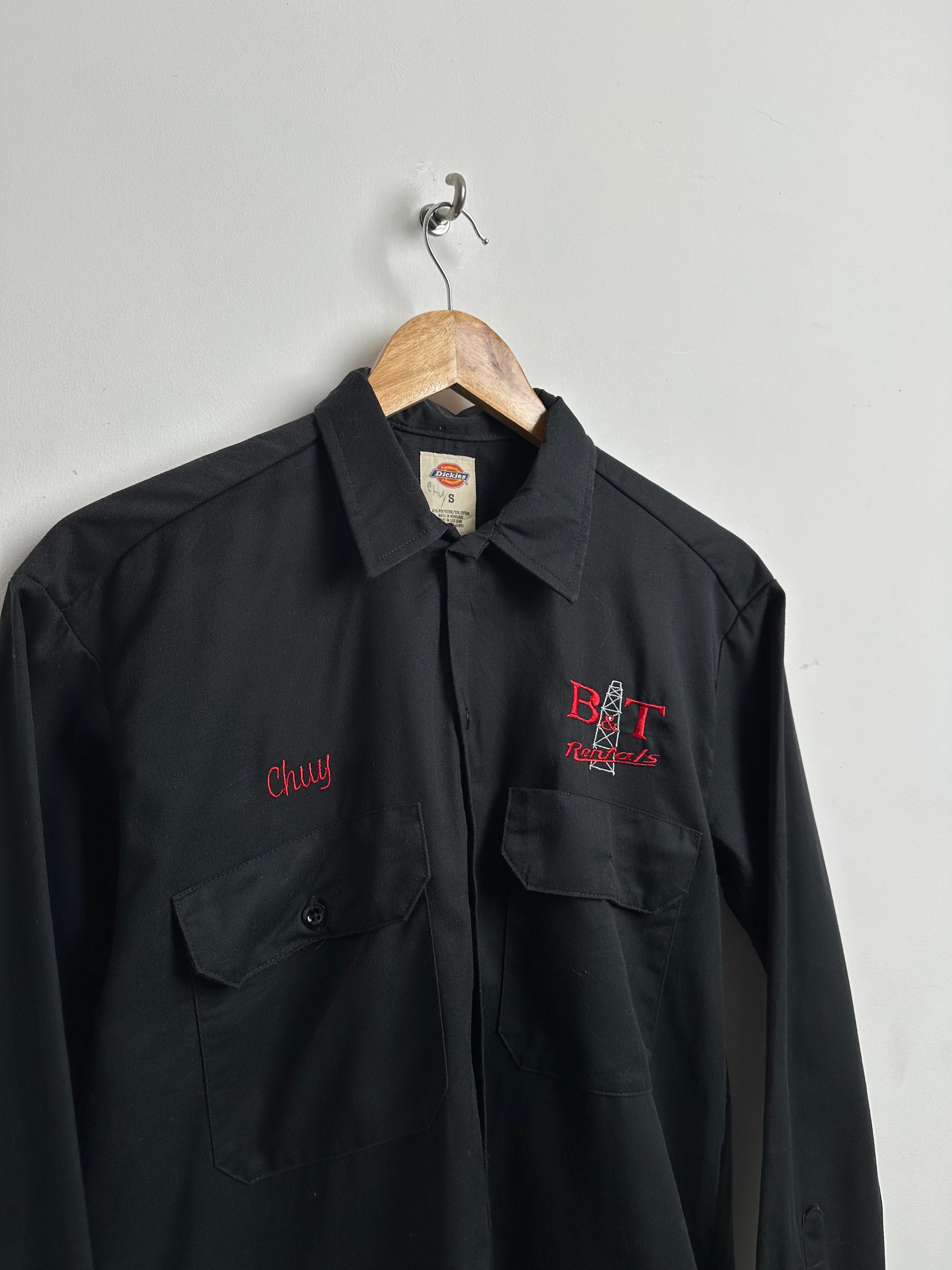 Dickies long sleeve black button up