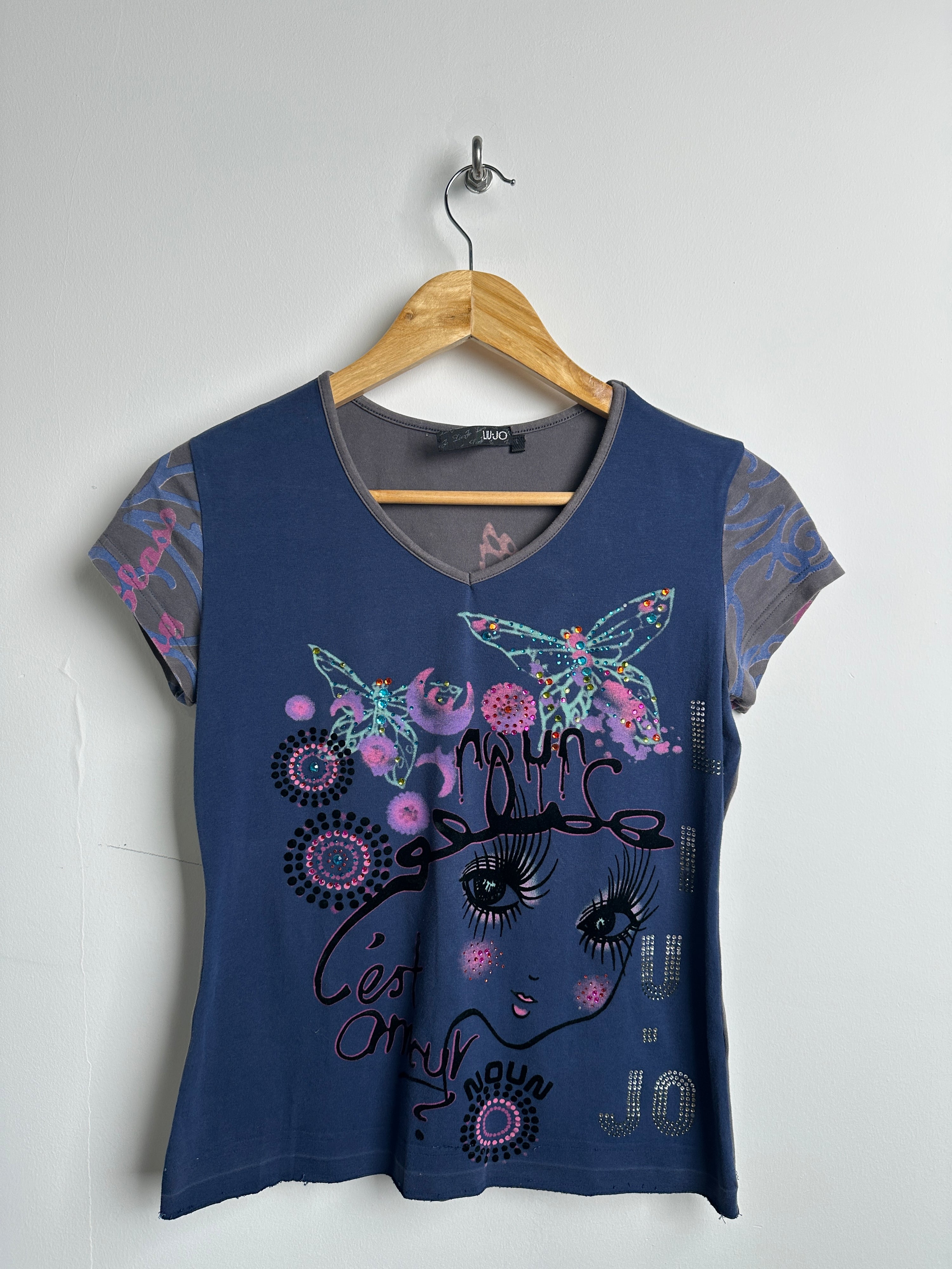 LIUJO Top with Rhinestones