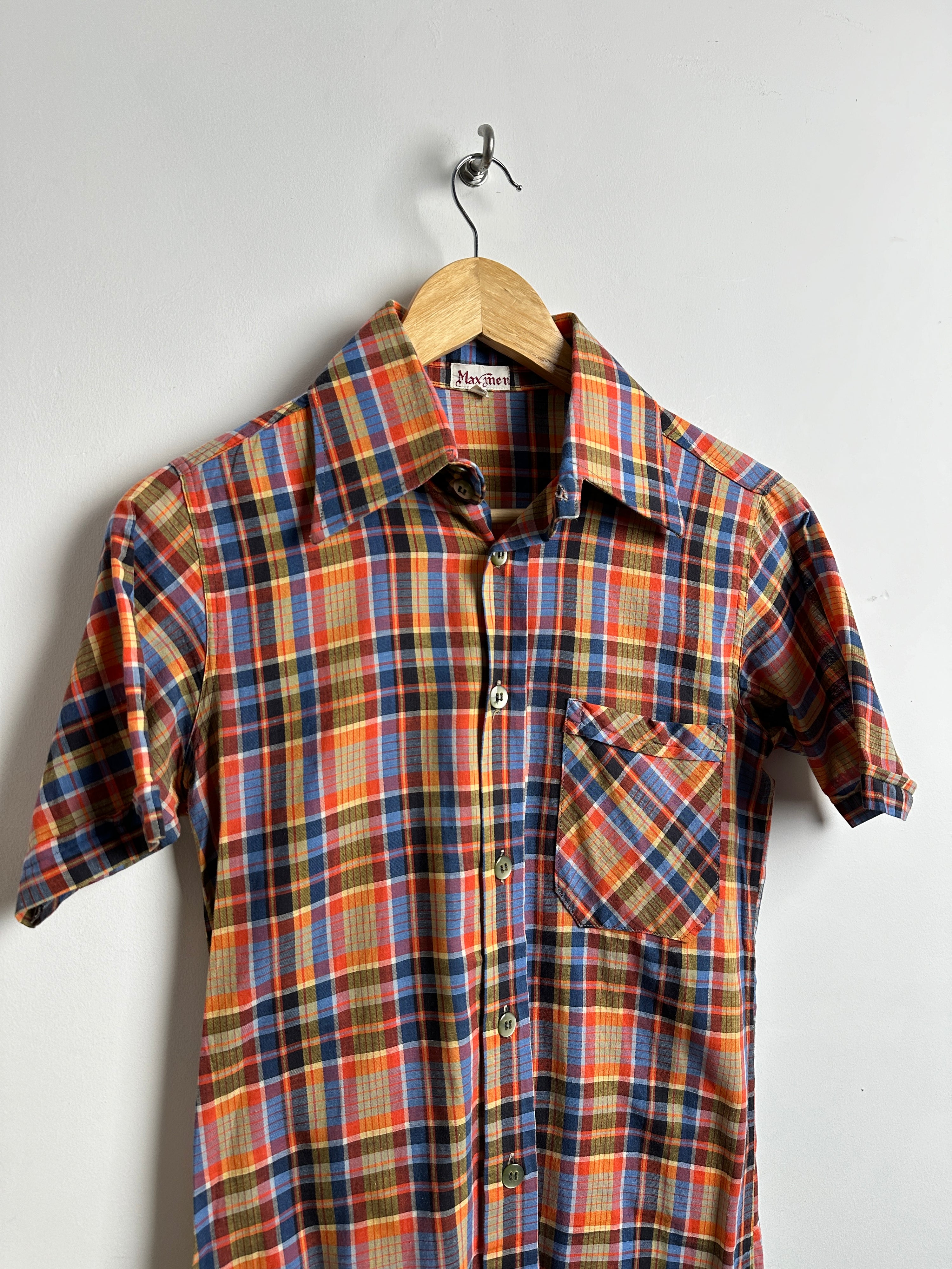 Maxmer vintage short-sleeve checked shirt