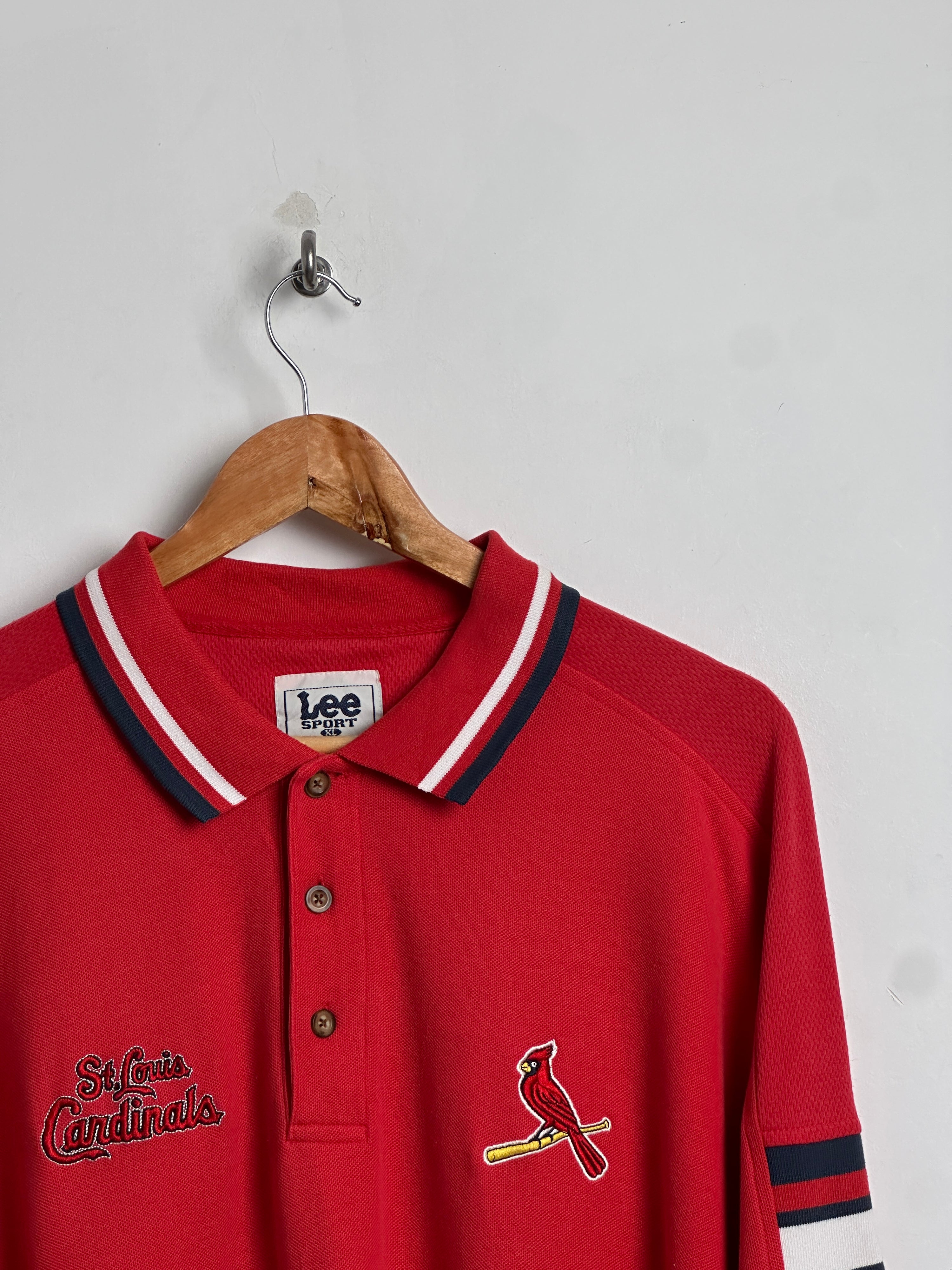 LEE SPORT St Louis Cardinals Short-Sleeve Polo shirt in red