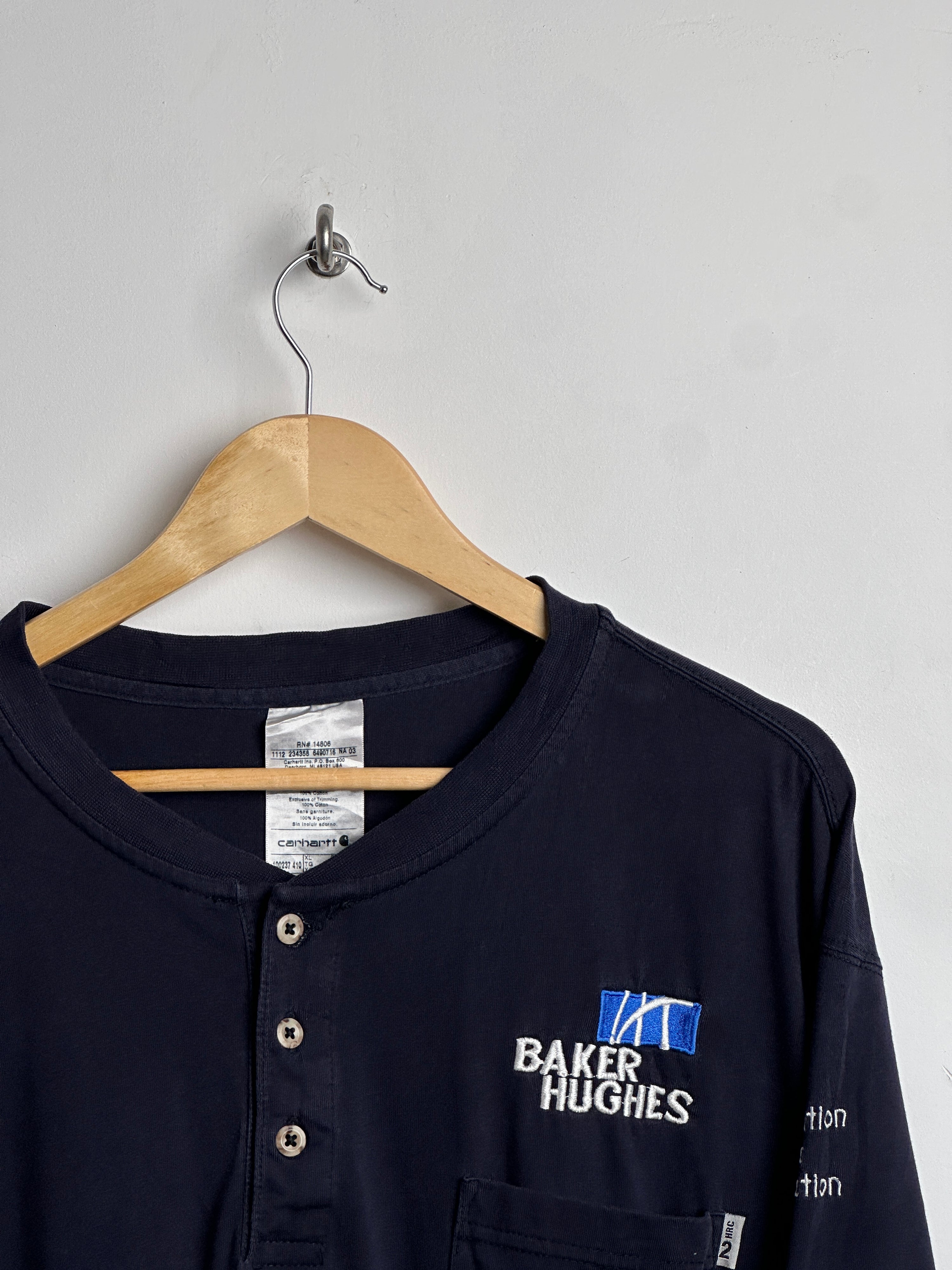 Carhartt Baker Hughes blue long sleeve - thrift.mt