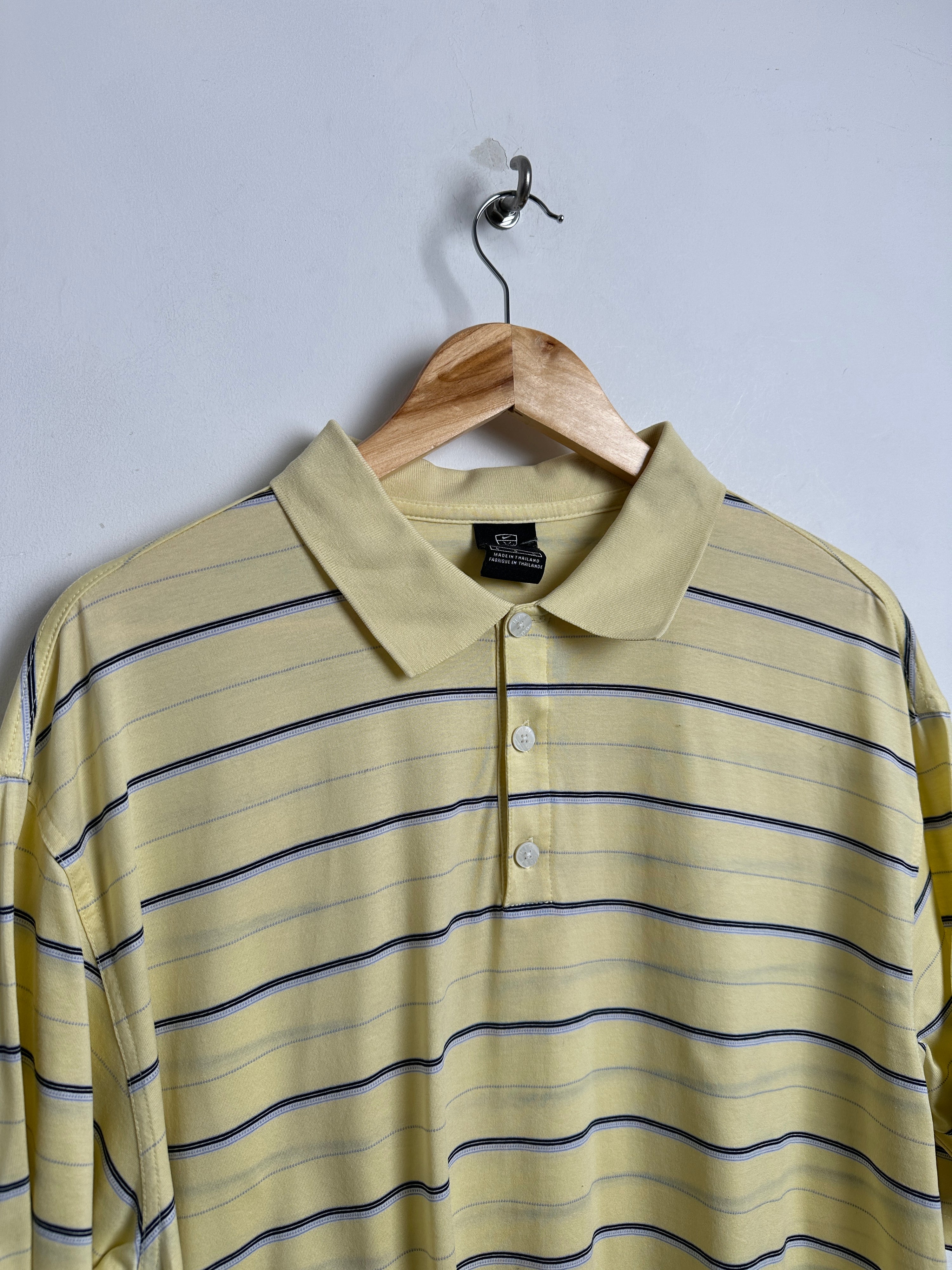 NIKE GOLF short-sleeve polo shirt in pastel yellow