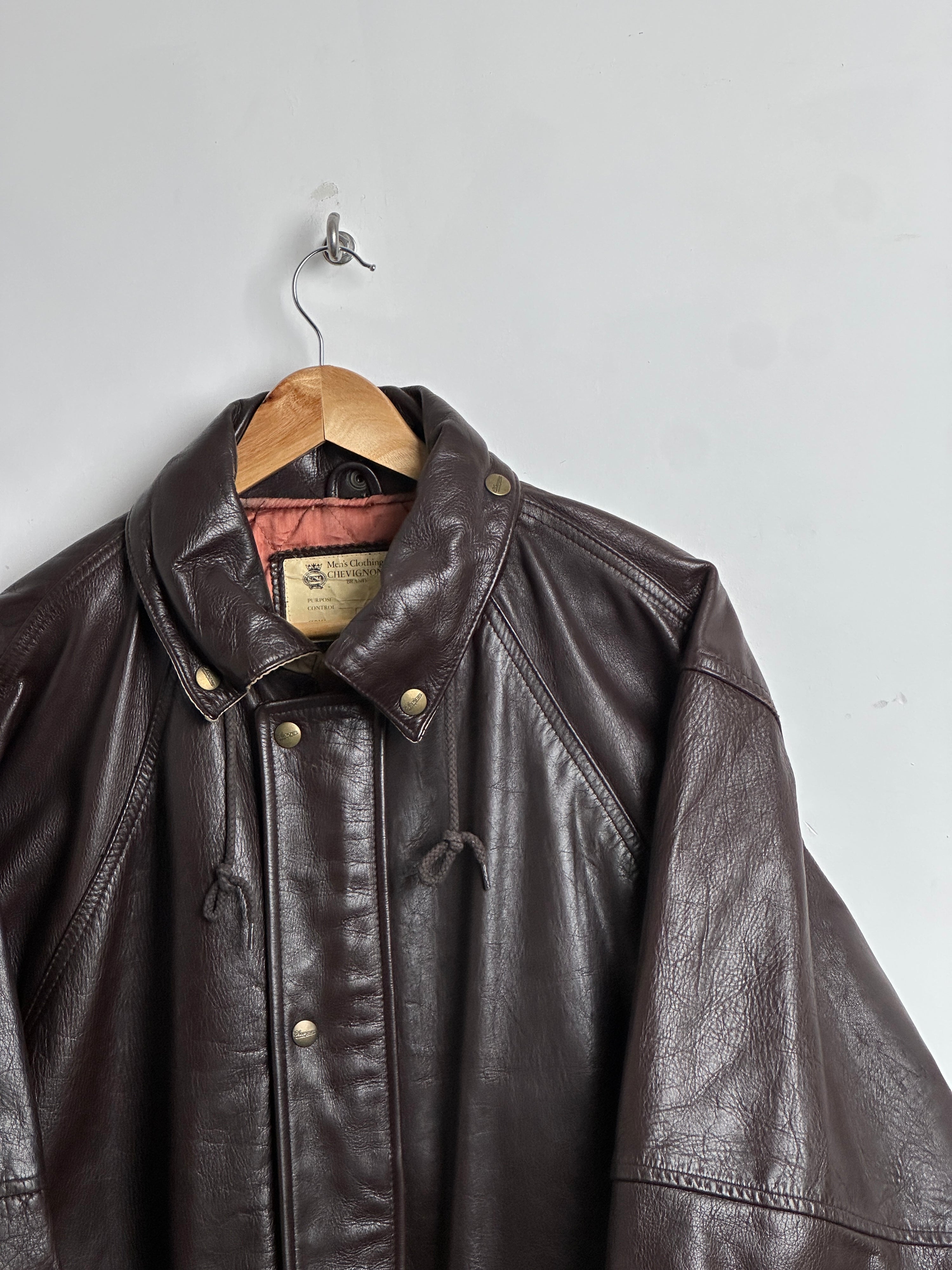 CHEVIGNON Brown Leather Jacket