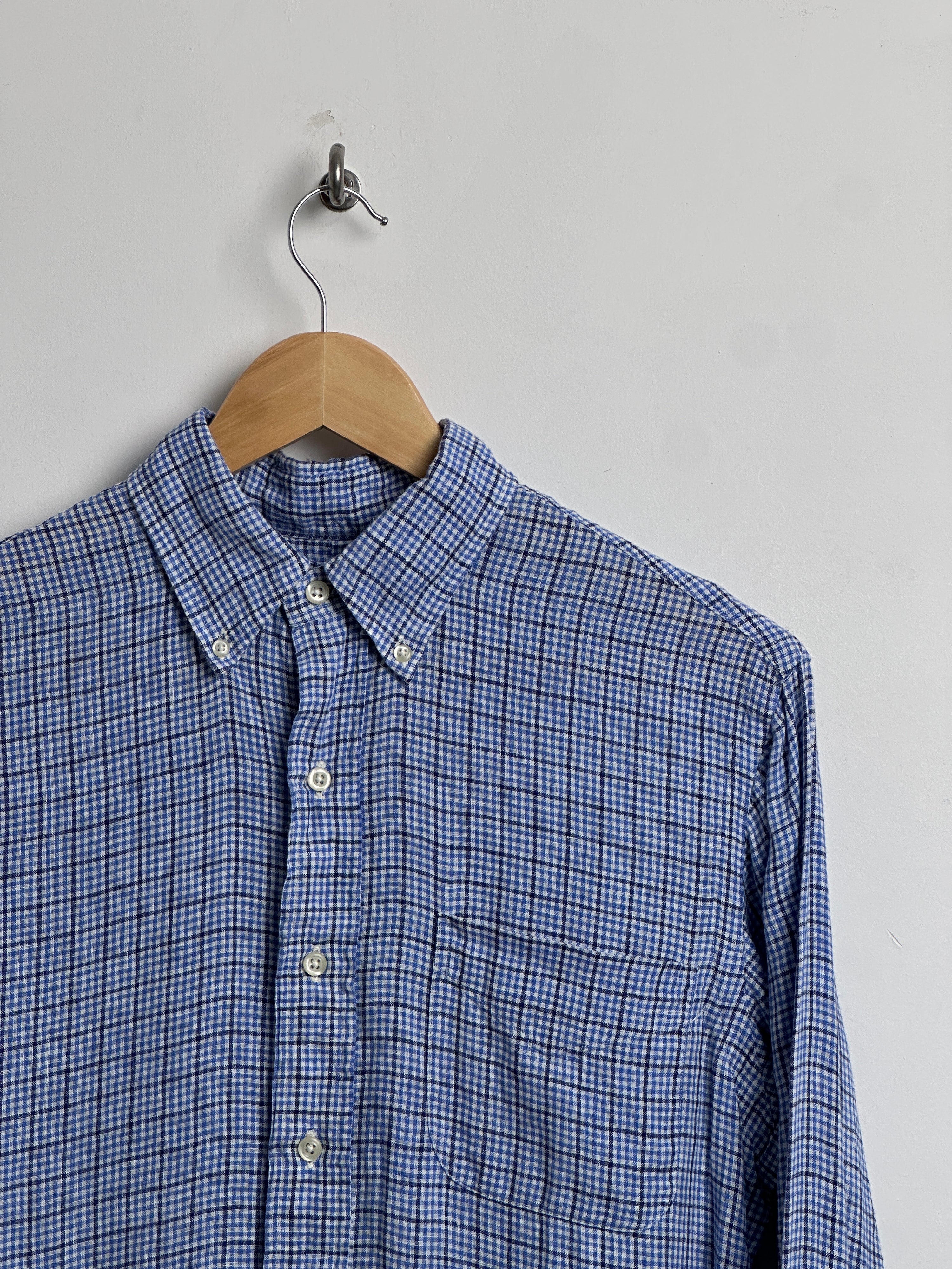 POLO RALPH LAUREN blue checked long sleeve shirt