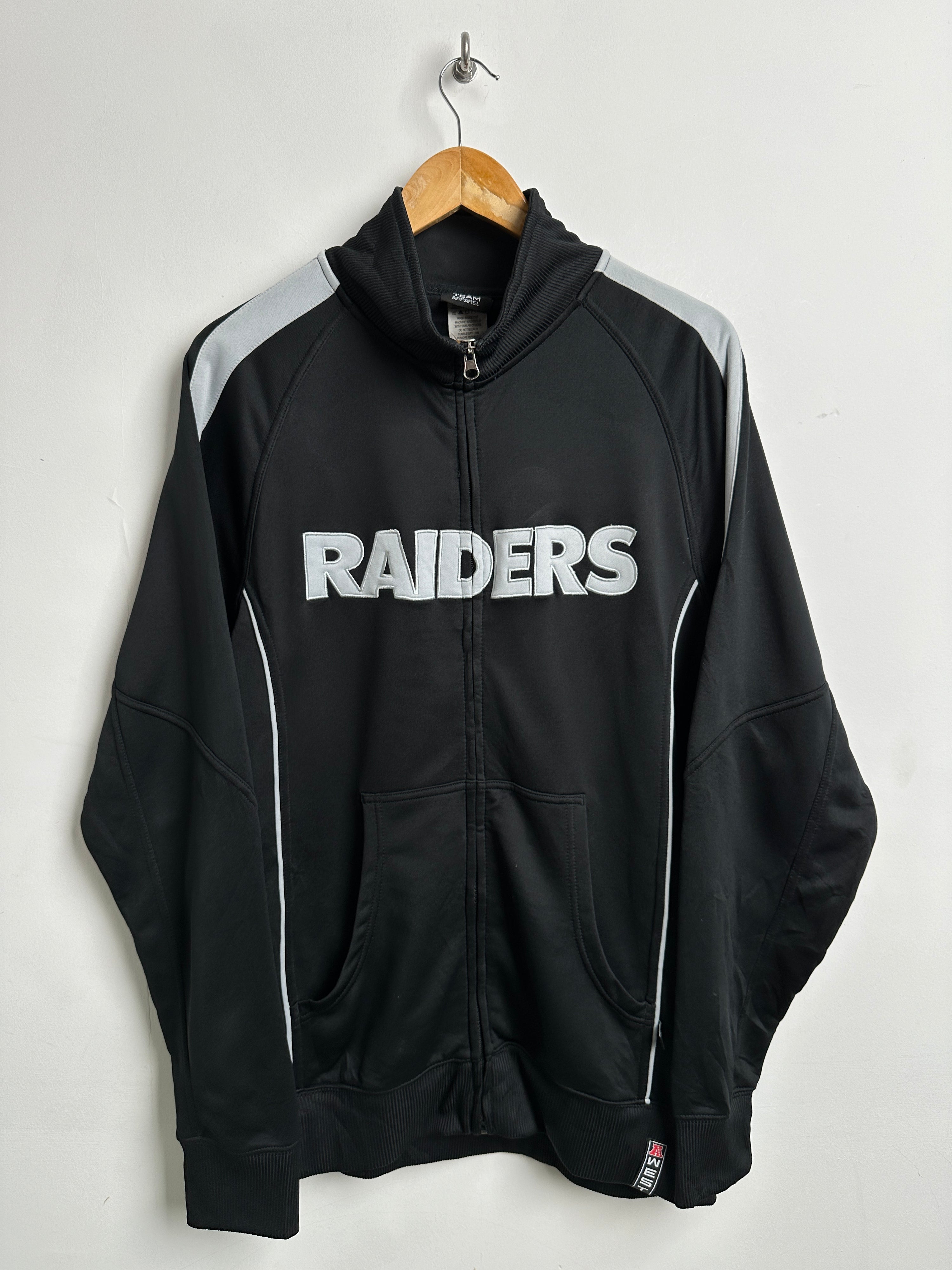 NFL Team Apparel Raiders zip up in black