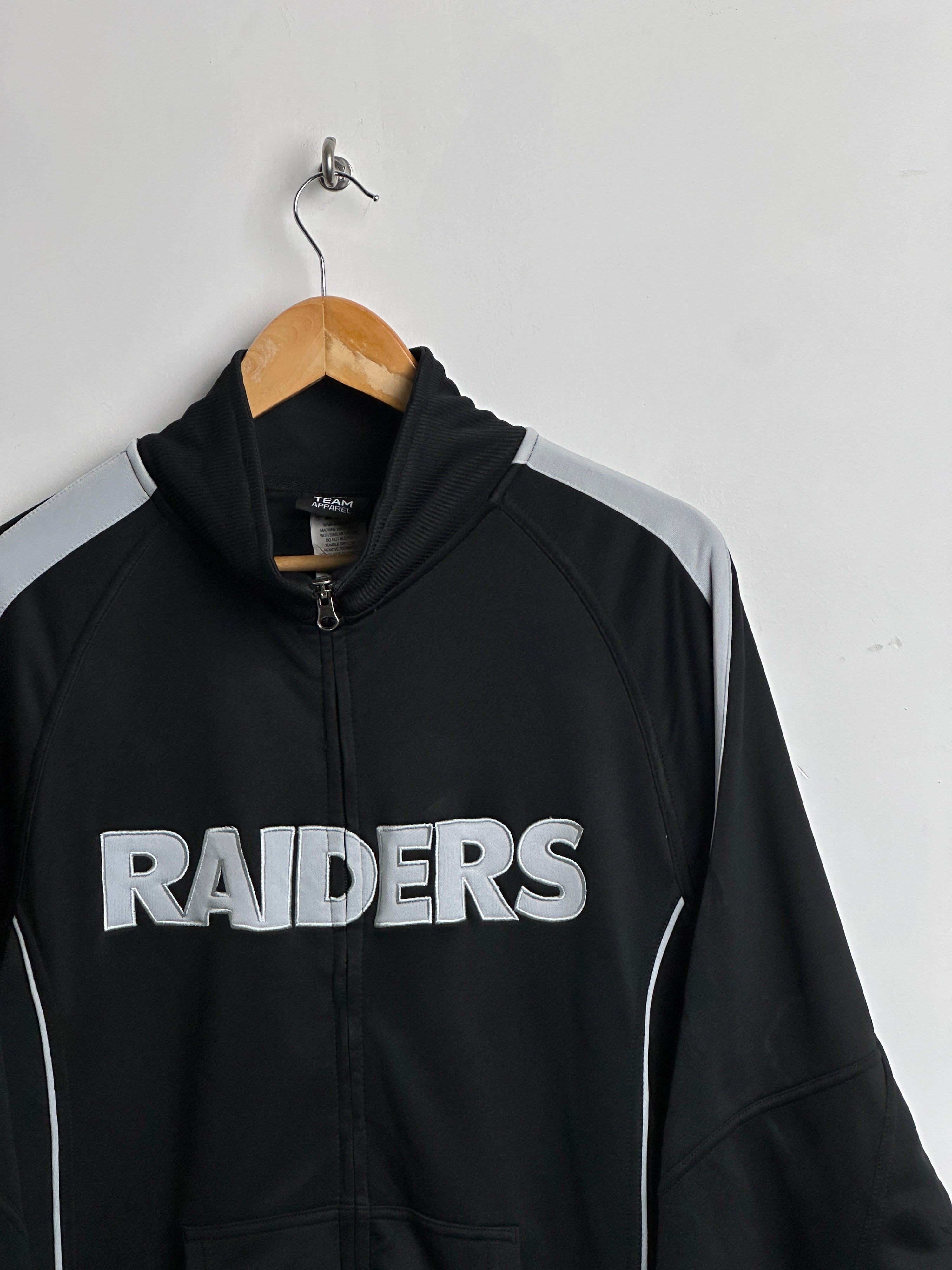 NFL Team Apparel Raiders zip up in black