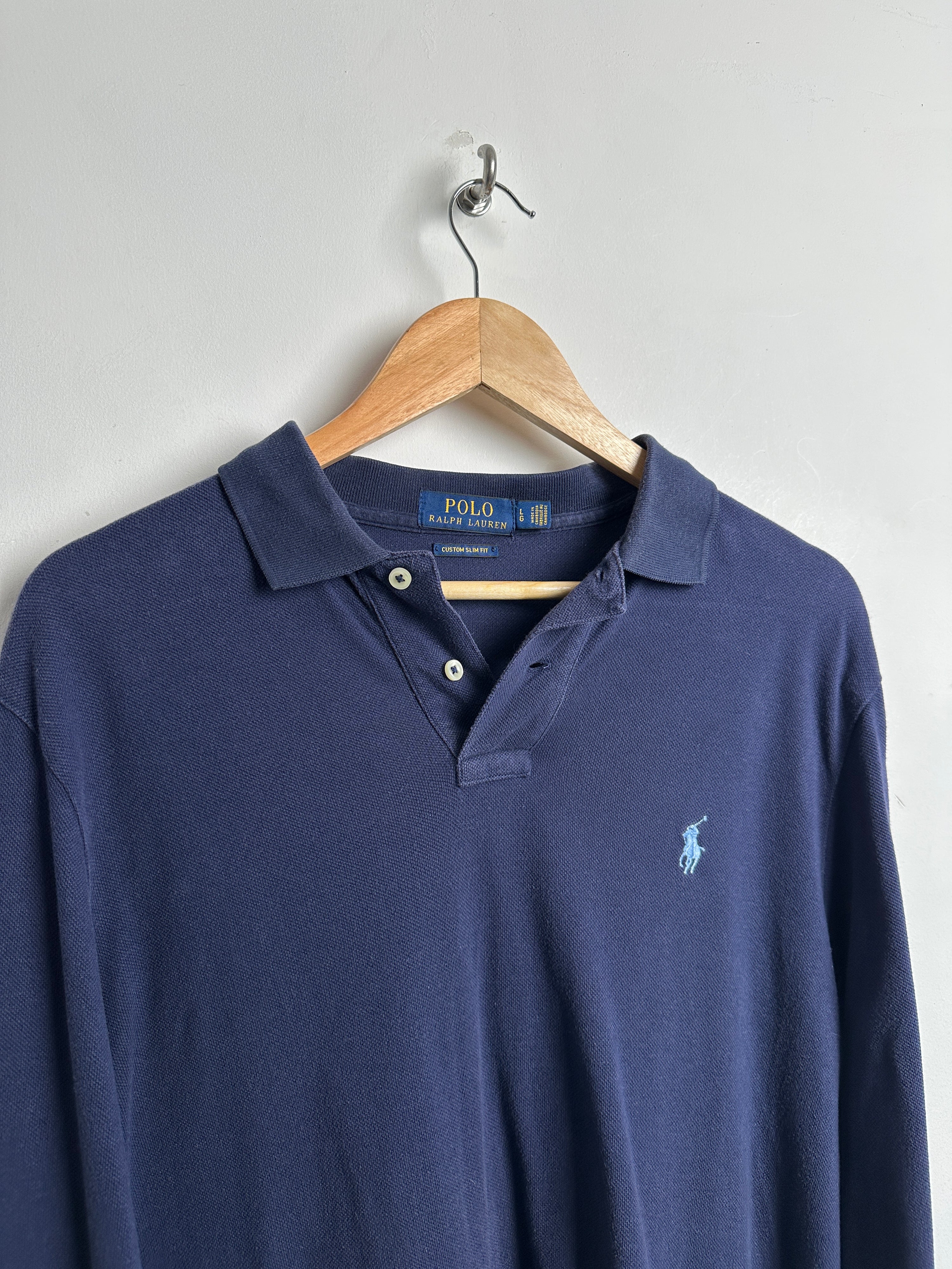 POLO RALPH LAUREN LONG SLEEVE SHIRT IN BLUE