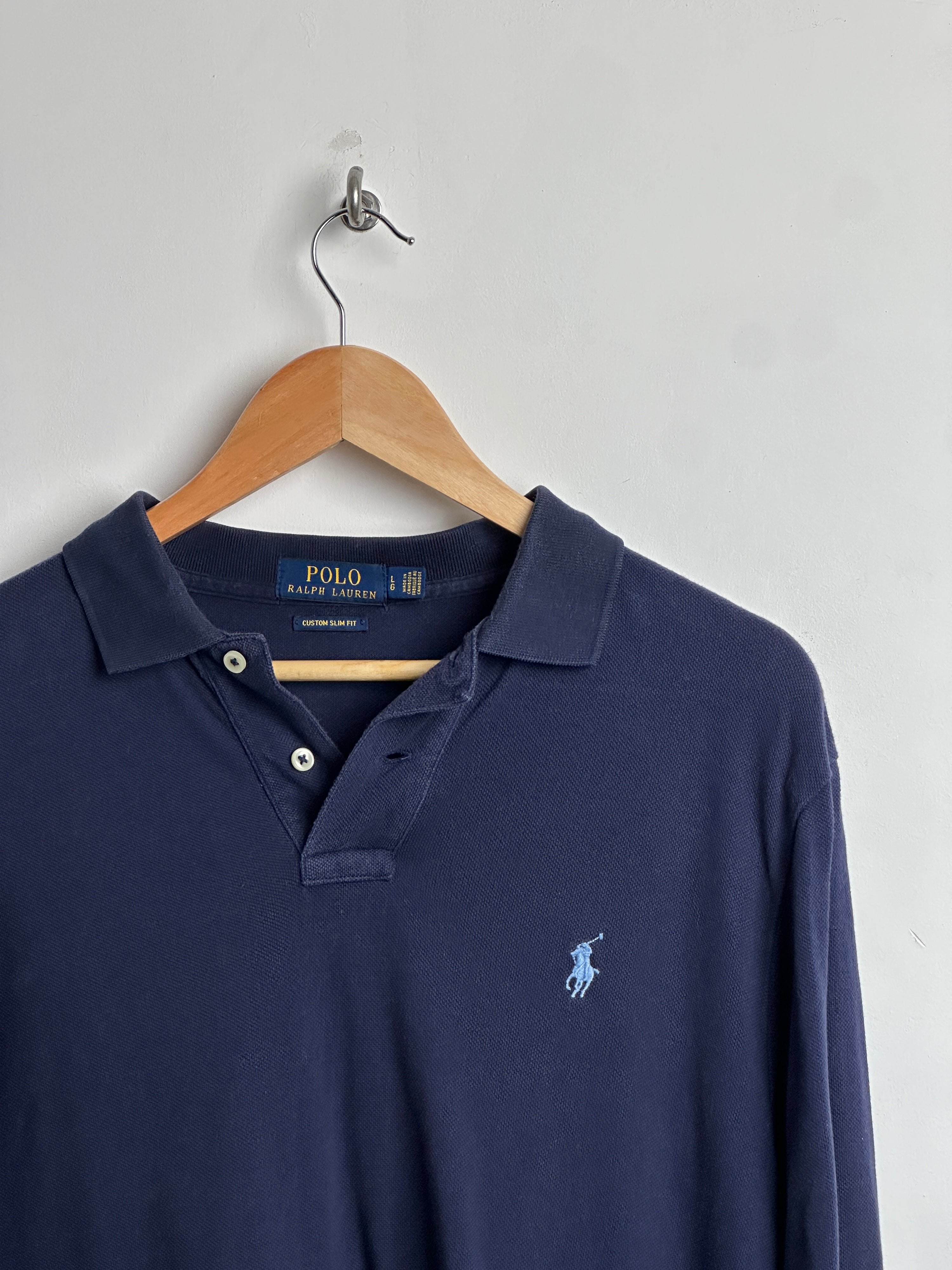 POLO RALPH LAUREN LONG SLEEVE SHIRT IN BLUE