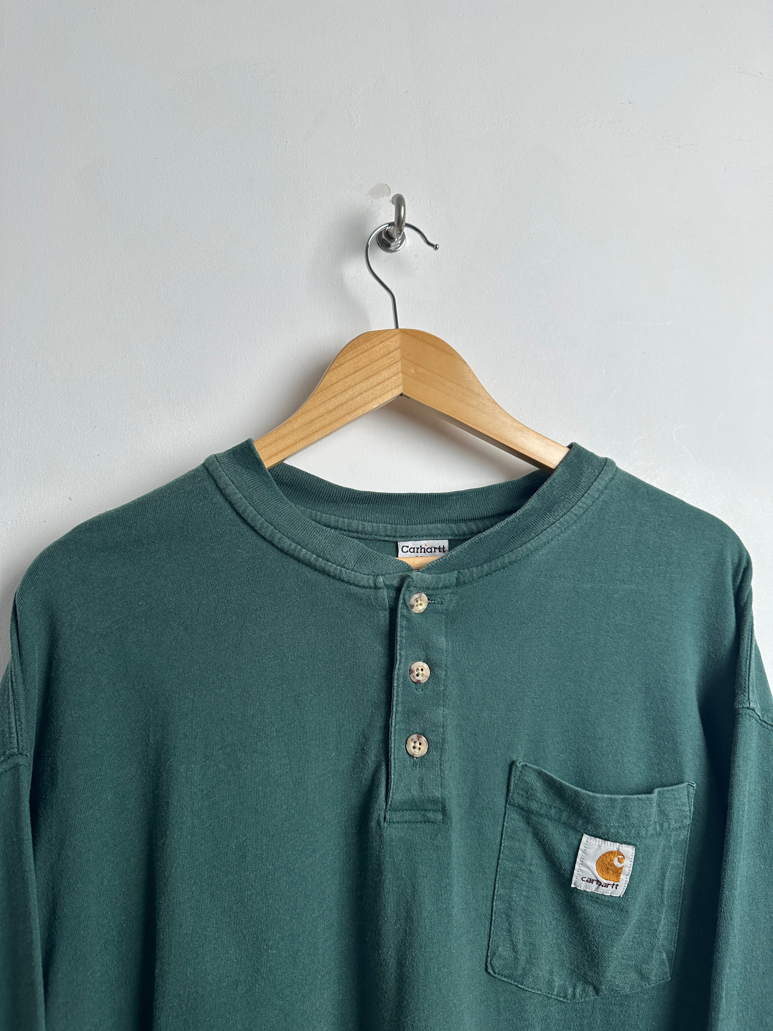 CARHARTT LONG SLEEVE SHIRT IN GREEN