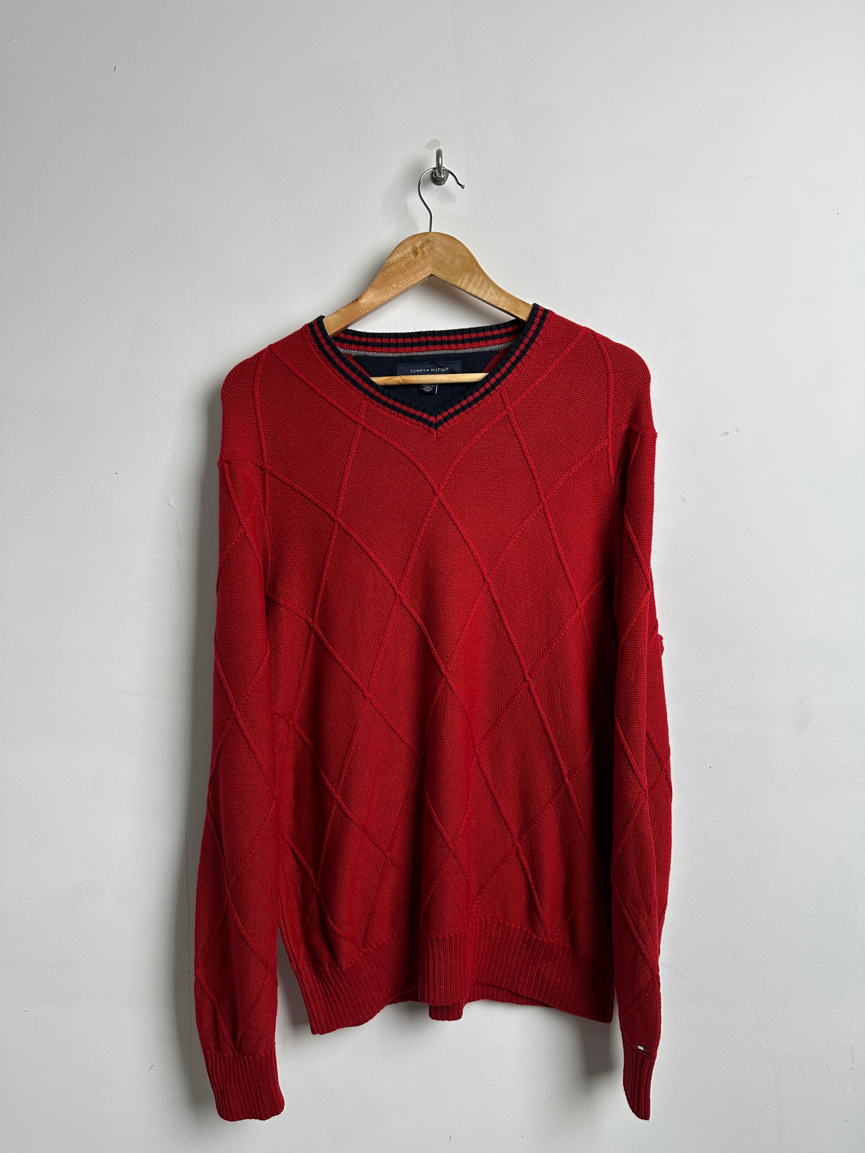 TOMMY HILFIGER KNIT RED SWEATER