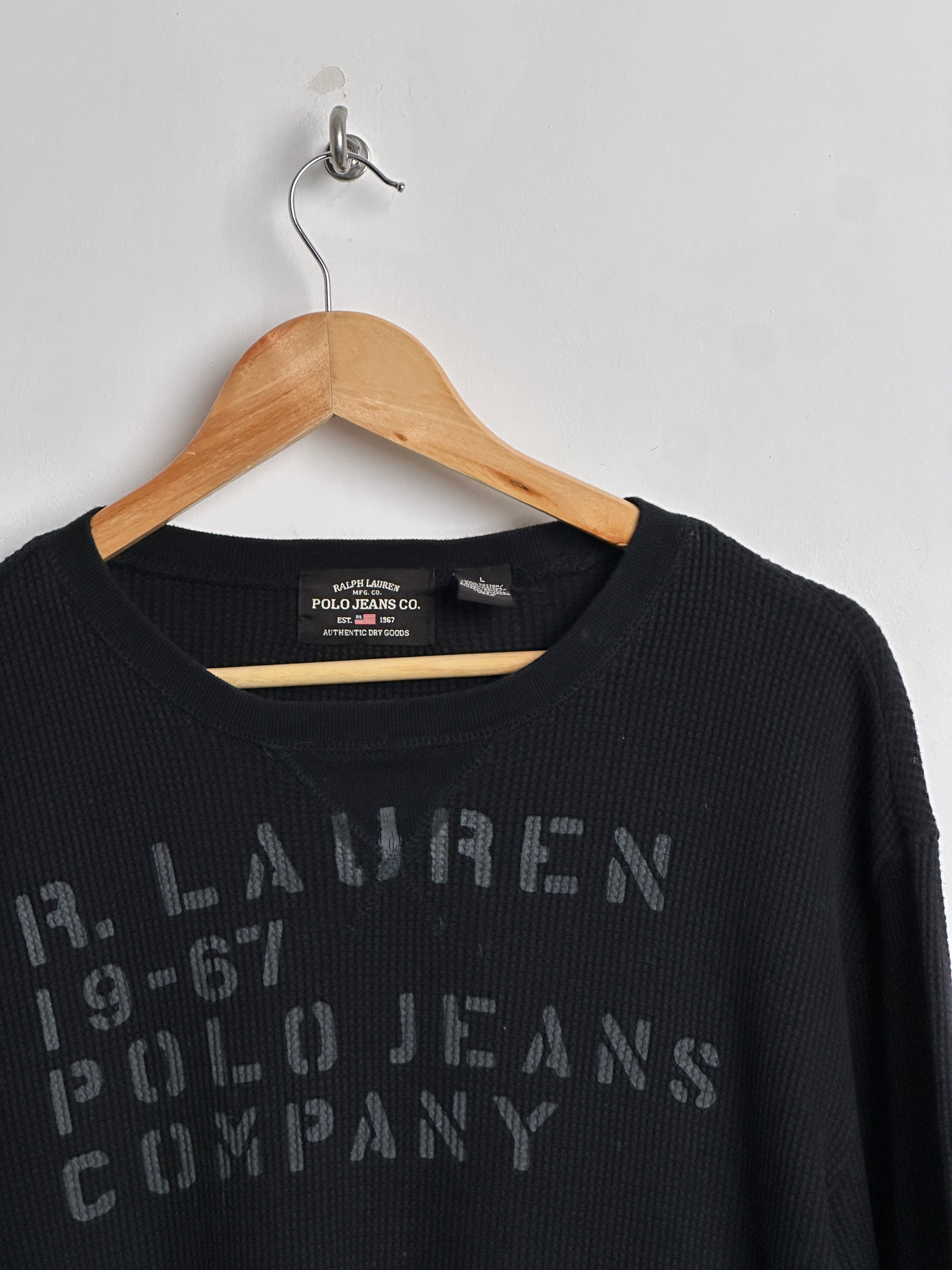 POLO RALPH LAUREN BLACK SWEATER