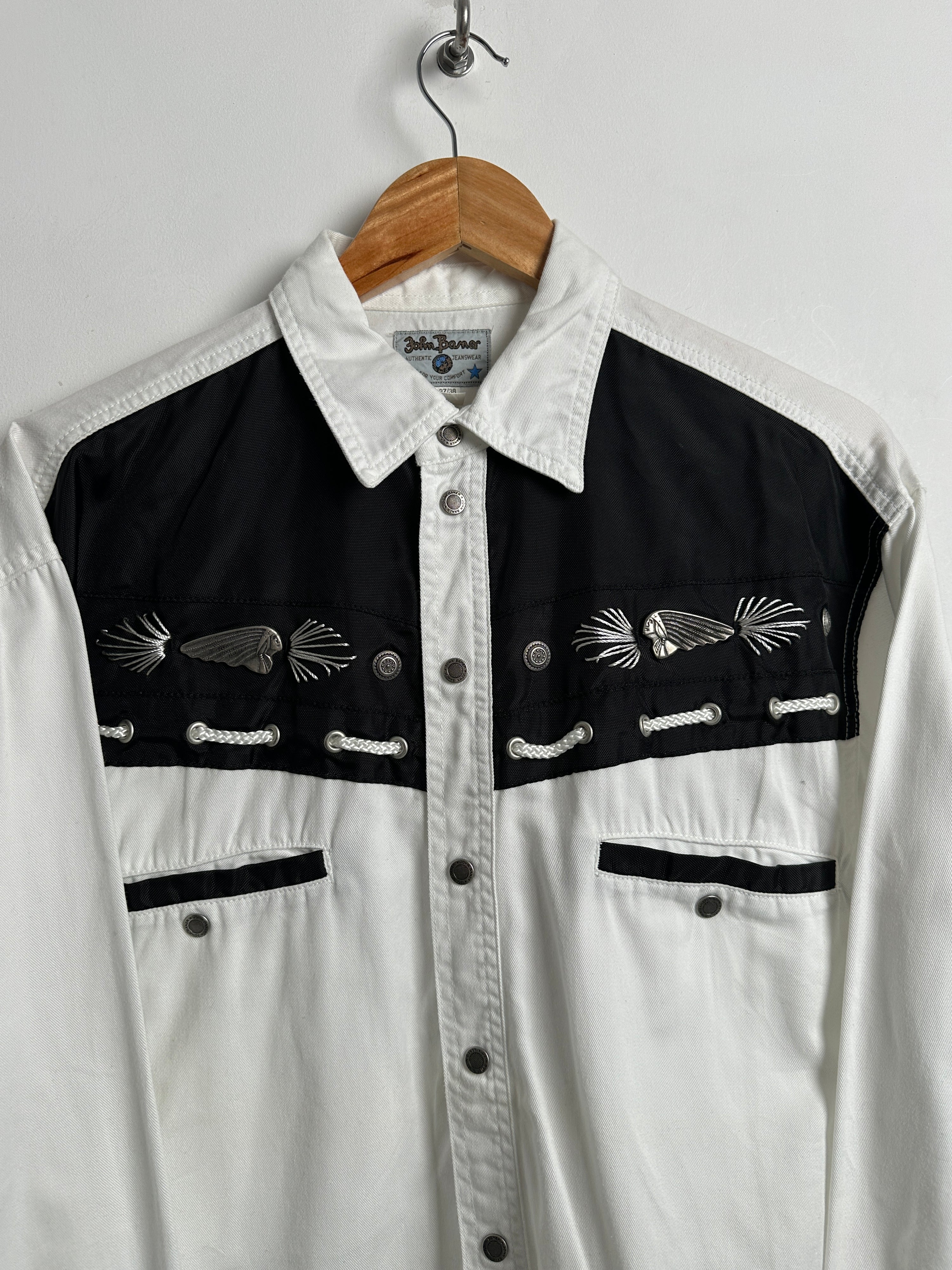 JOHN BANER LONG SLEEVE SHIRT IN WHITE