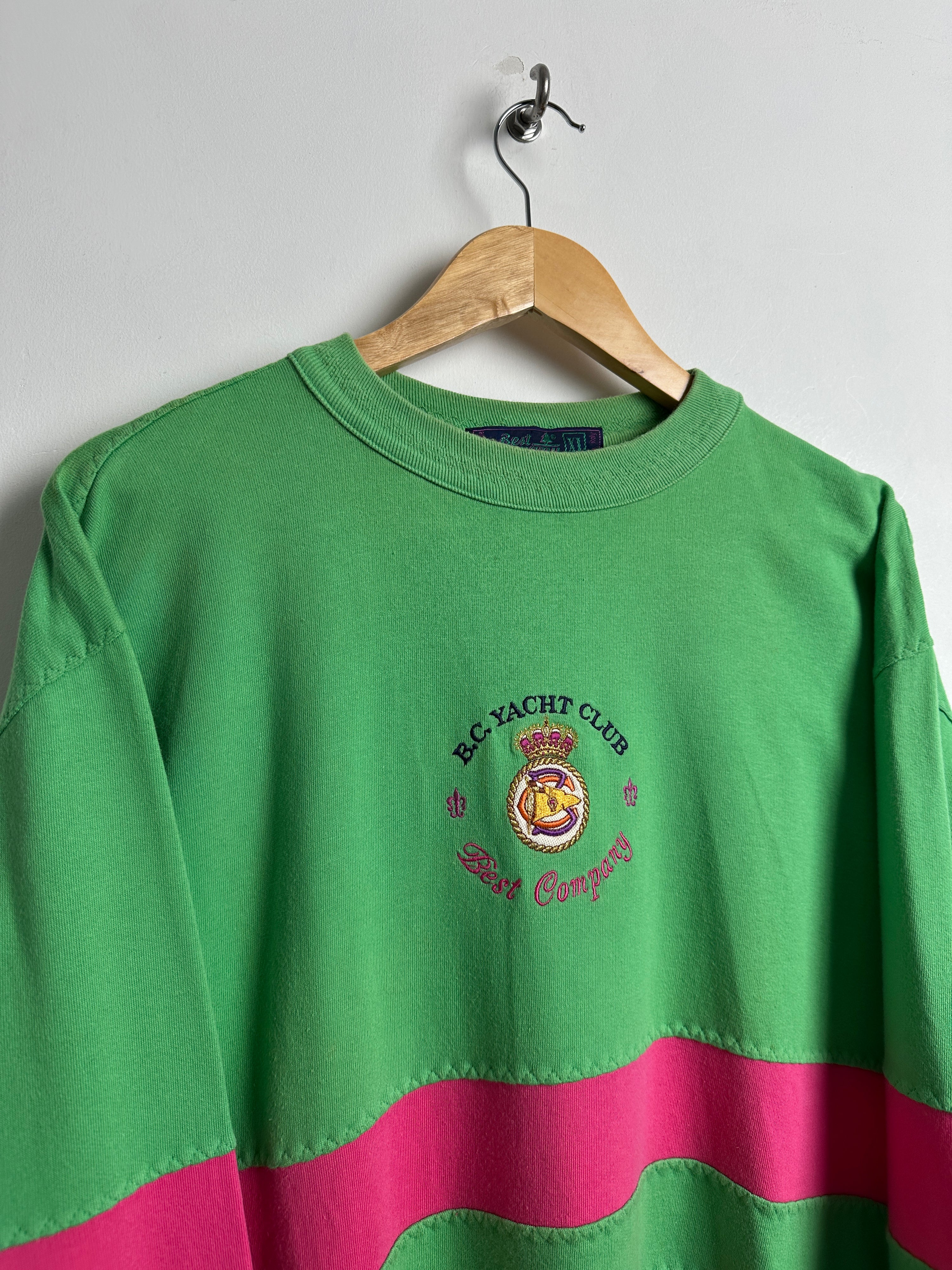 BEST COMPANY LIGHT GREEN JUMPER WITH PINK