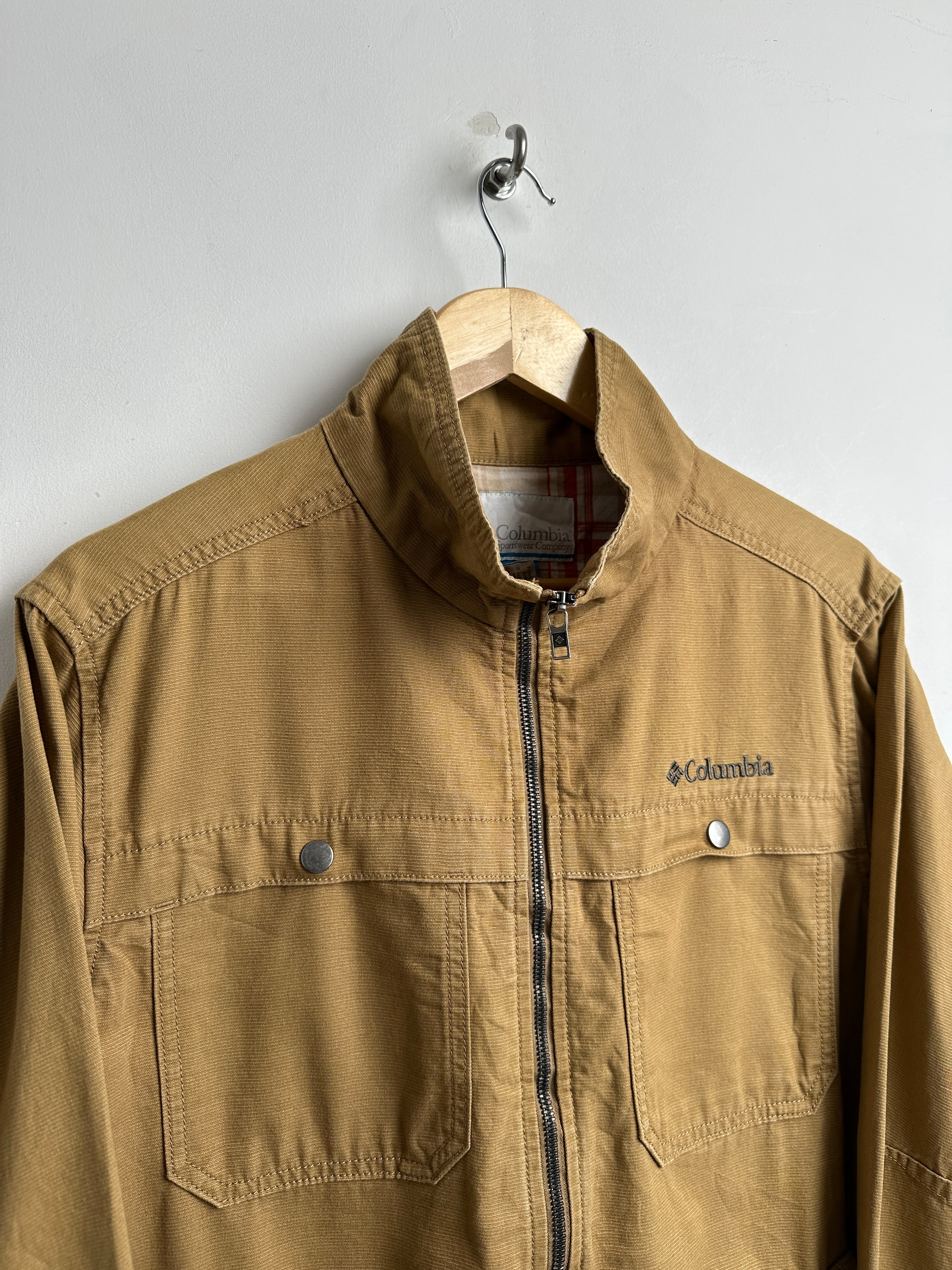 COLUMBIA denim JACKET IN BROWN