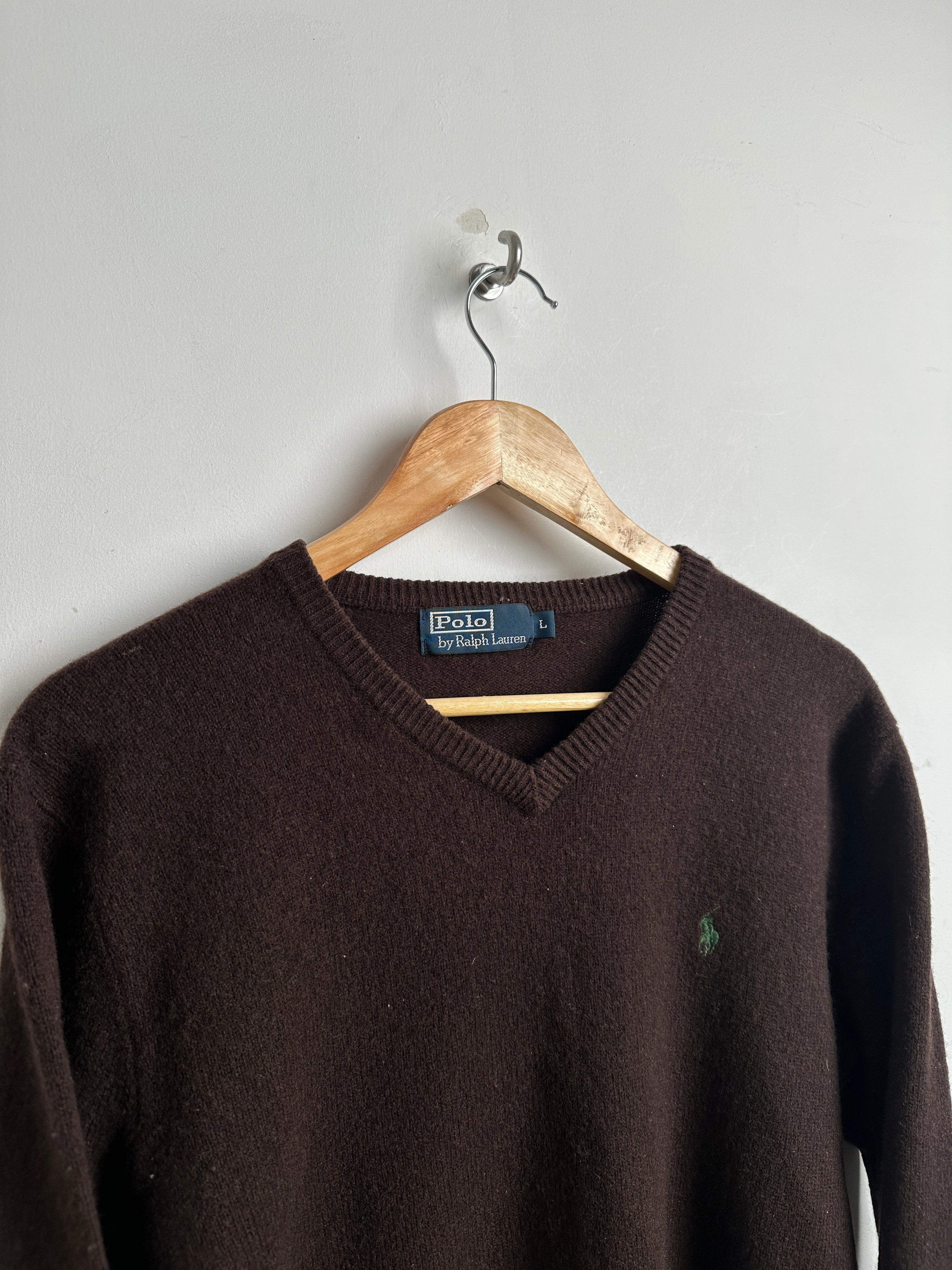 POLO RALPH LAUREN VINTAGE BROWN SWEATER