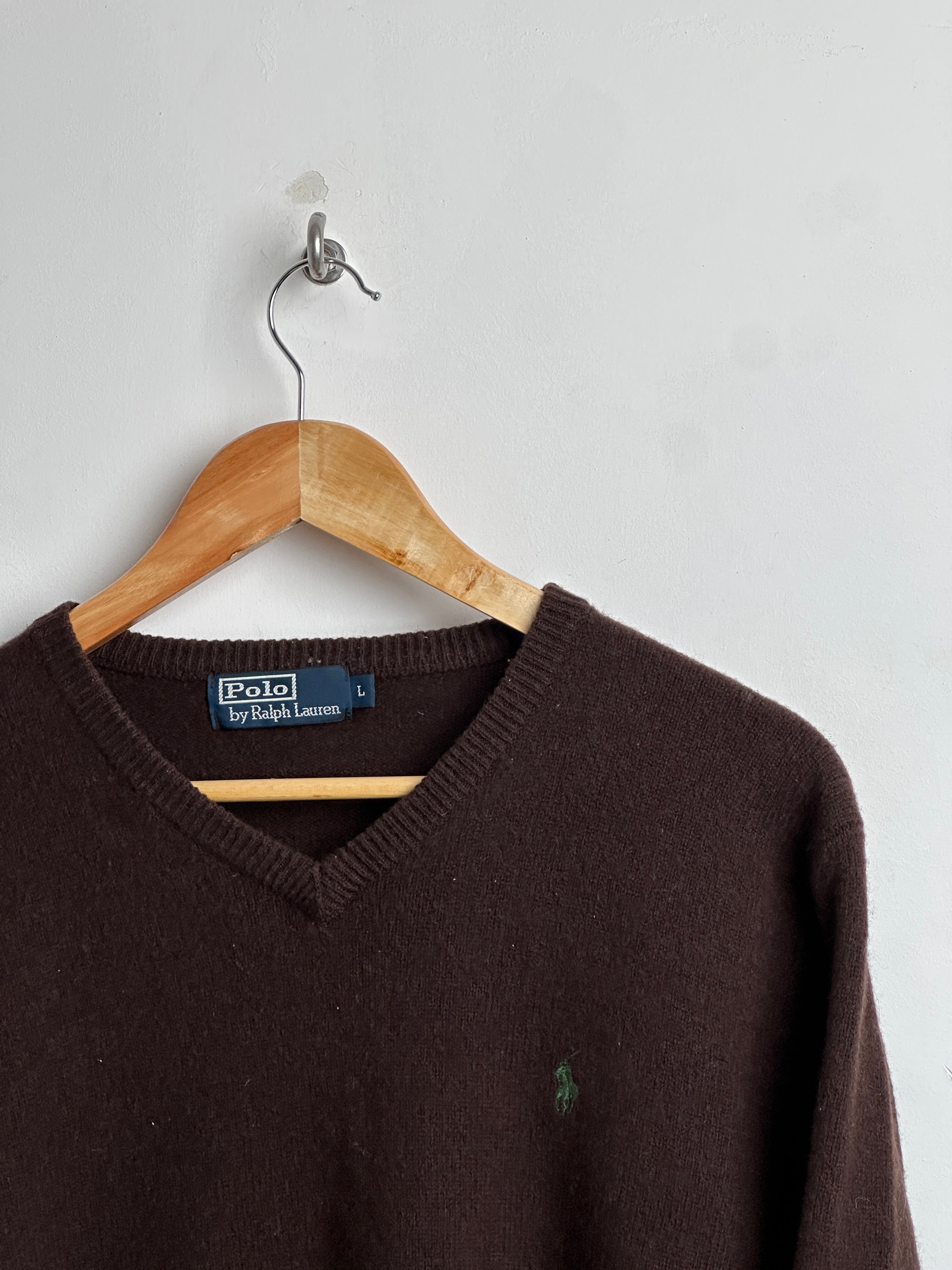 POLO RALPH LAUREN VINTAGE BROWN SWEATER