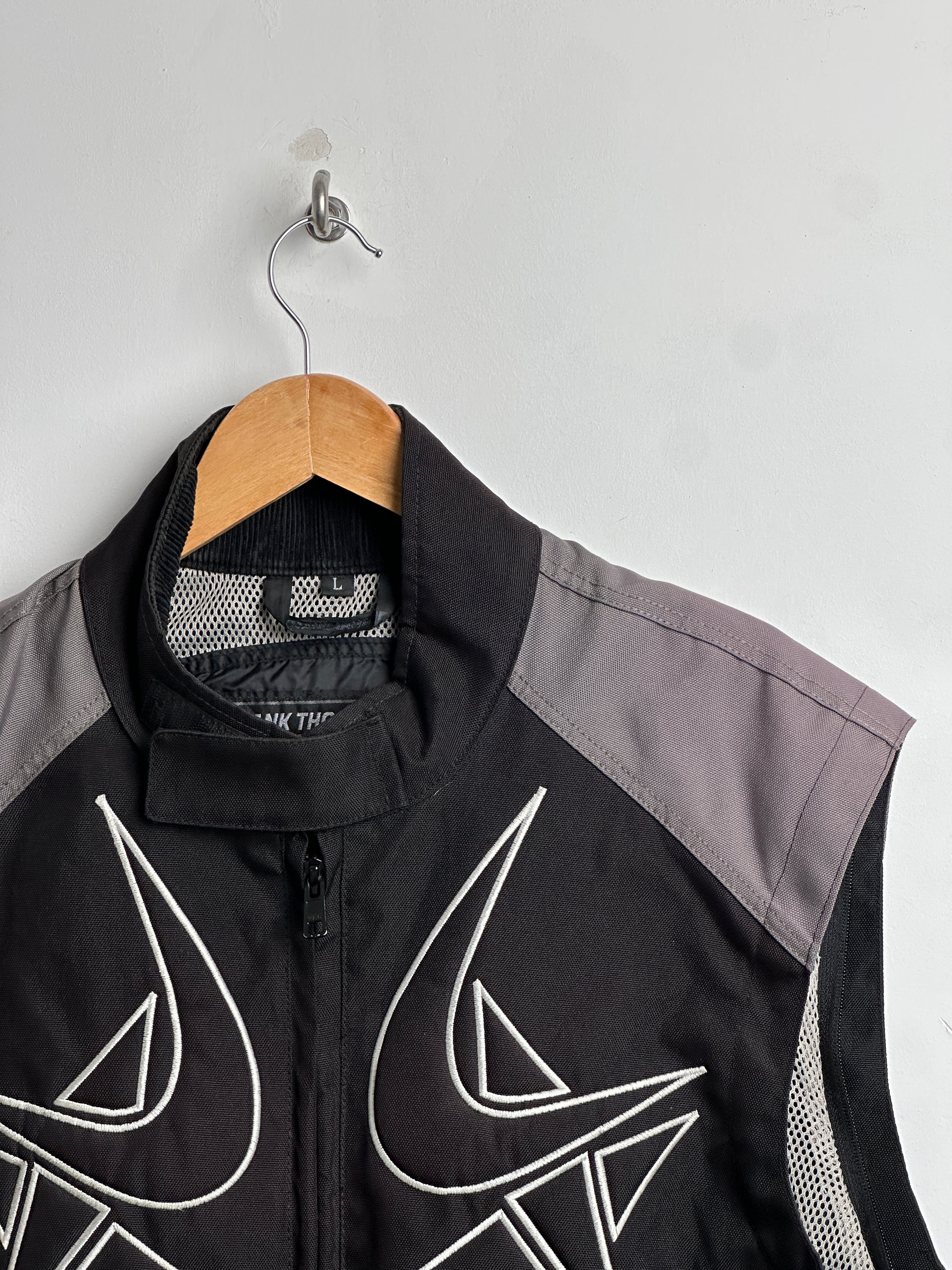 FRANK THOMAS black biking vest