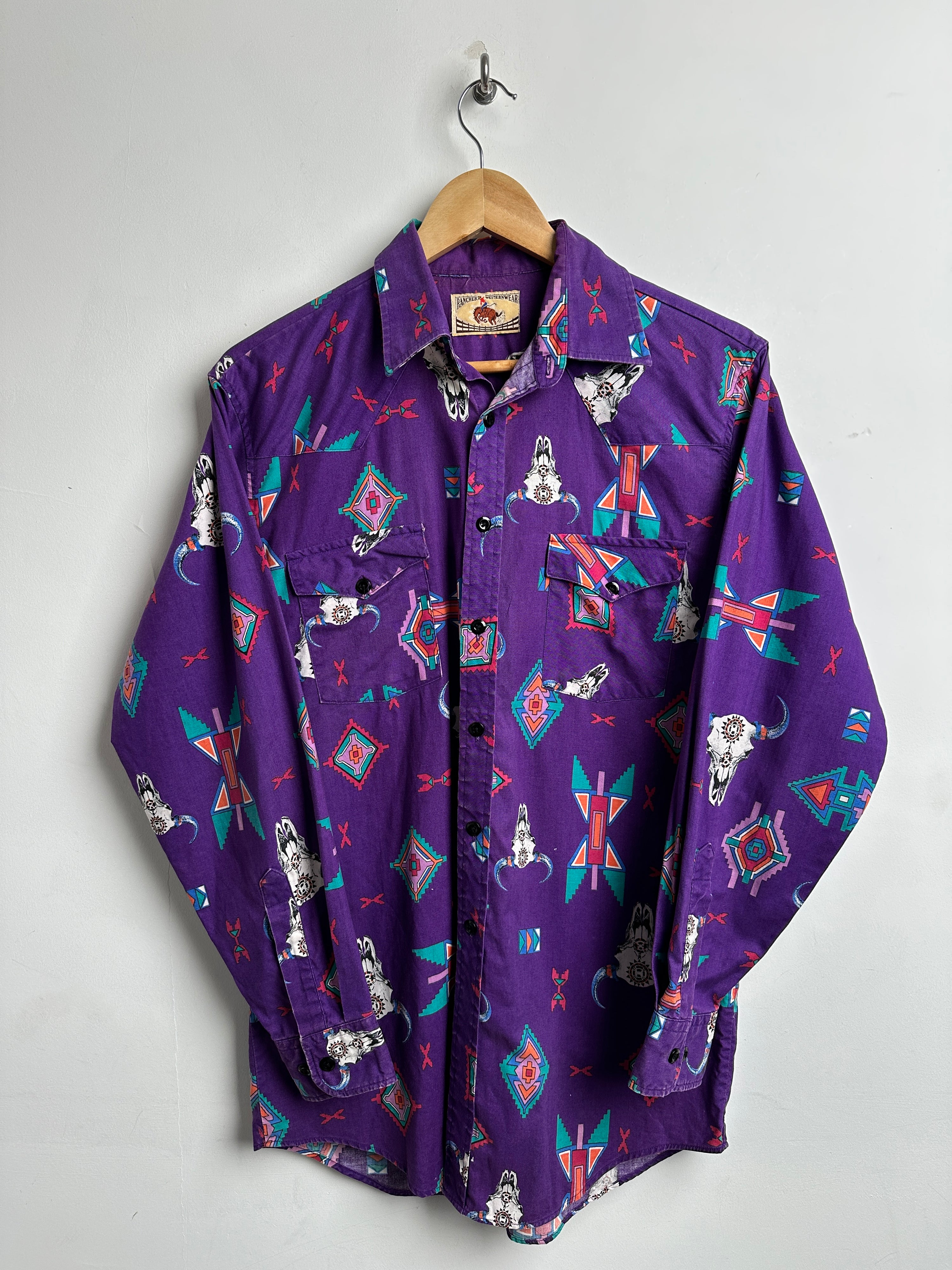 RANCHER & WESTERNWEAR long sleeve shirt in purple