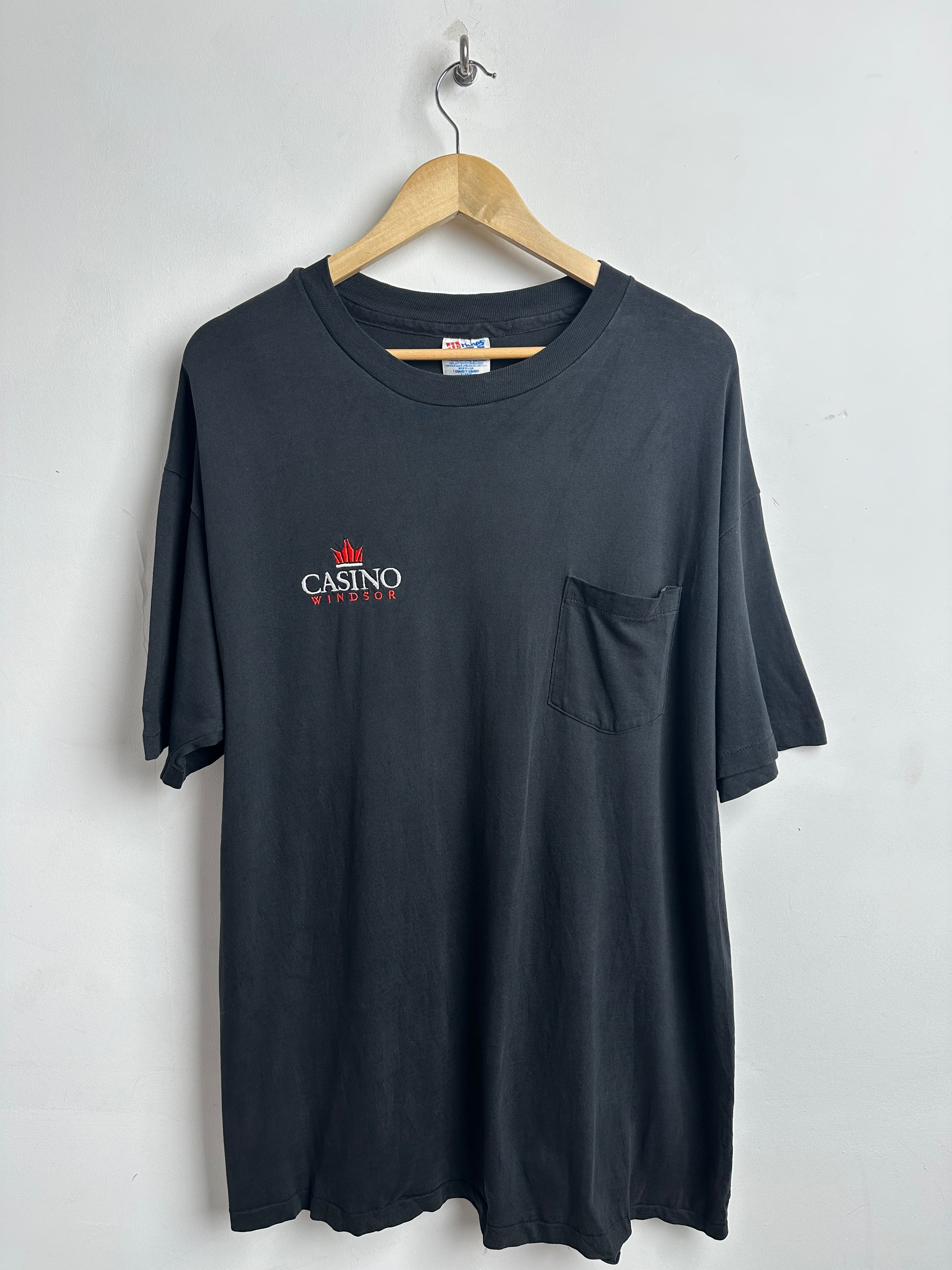 CASINO WINDSOR short sleeve shirt in black - thrift.mt