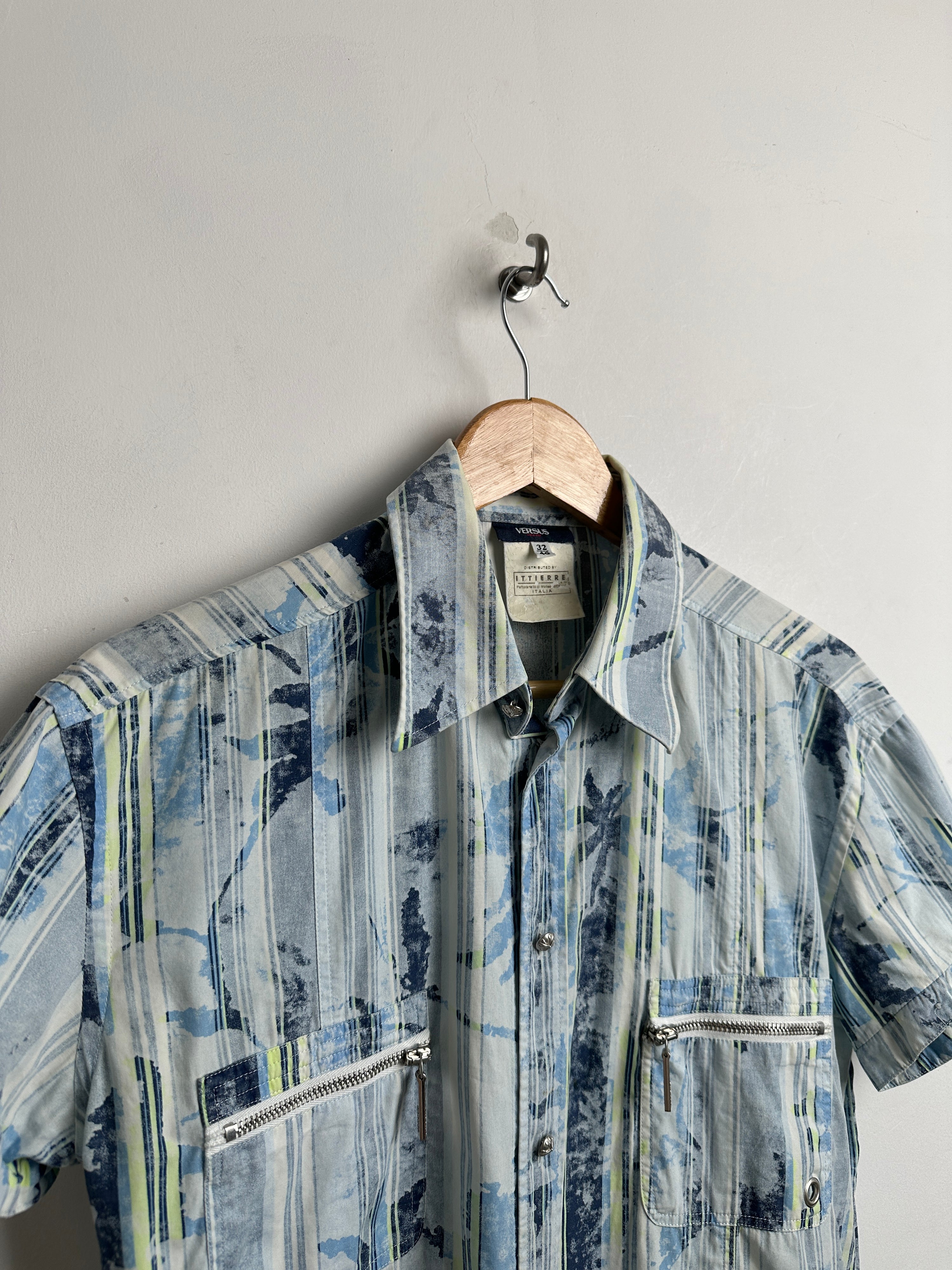 VERSACE short sleeve shirt in blue