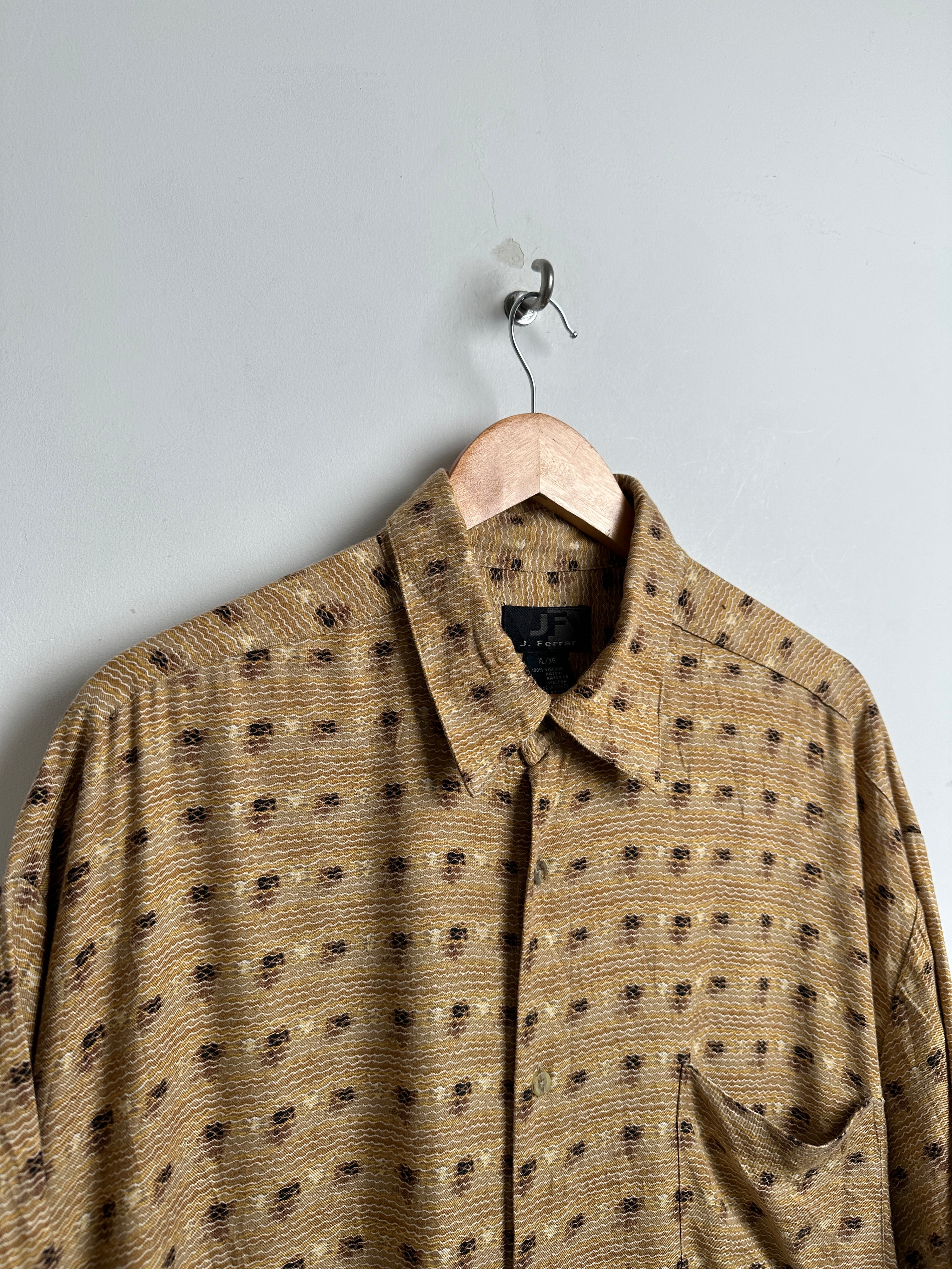 J.FERRAR short sleeve shirt in brown