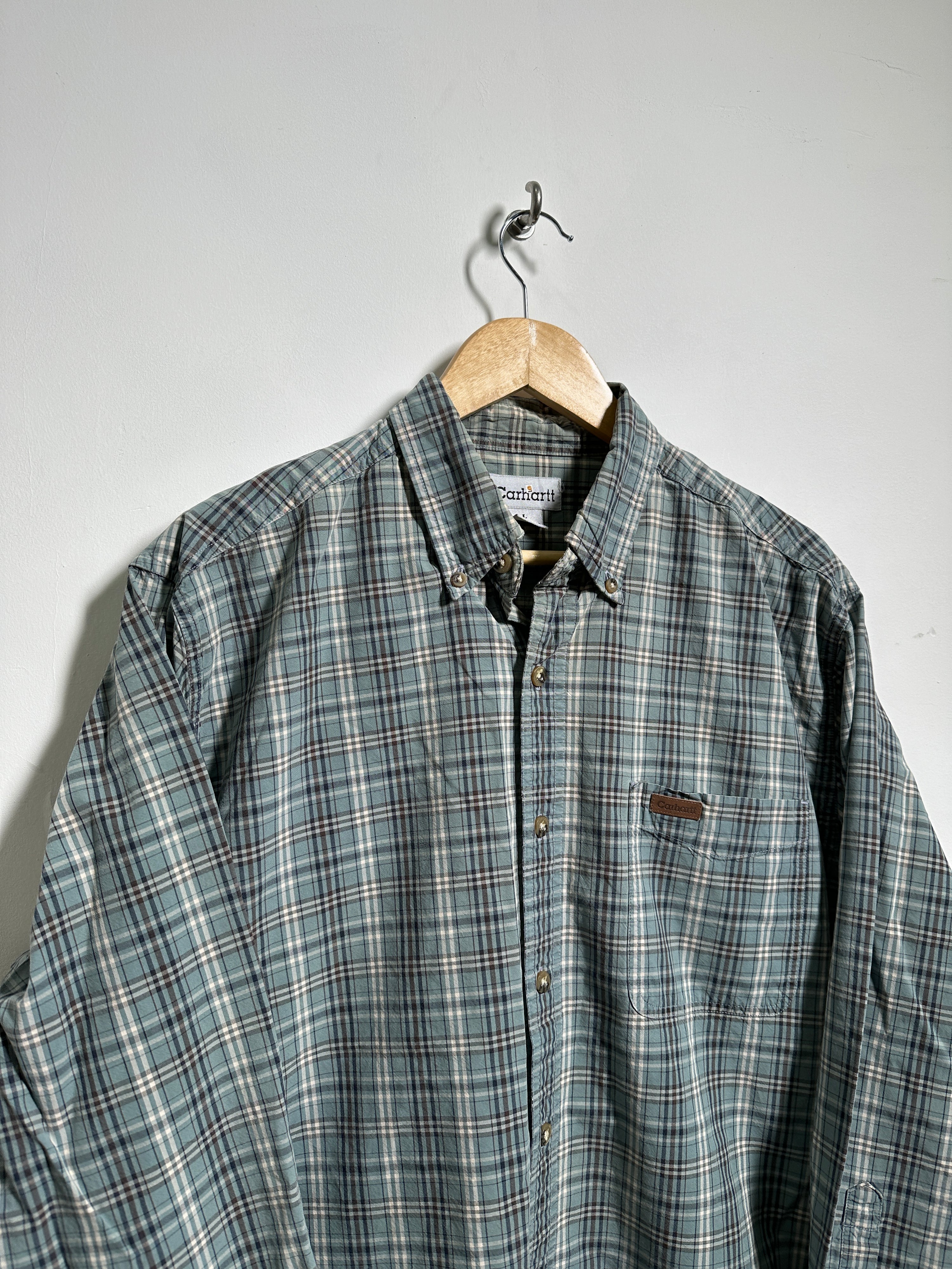 CARHARTT long-sleeve shirt with checkered pattern