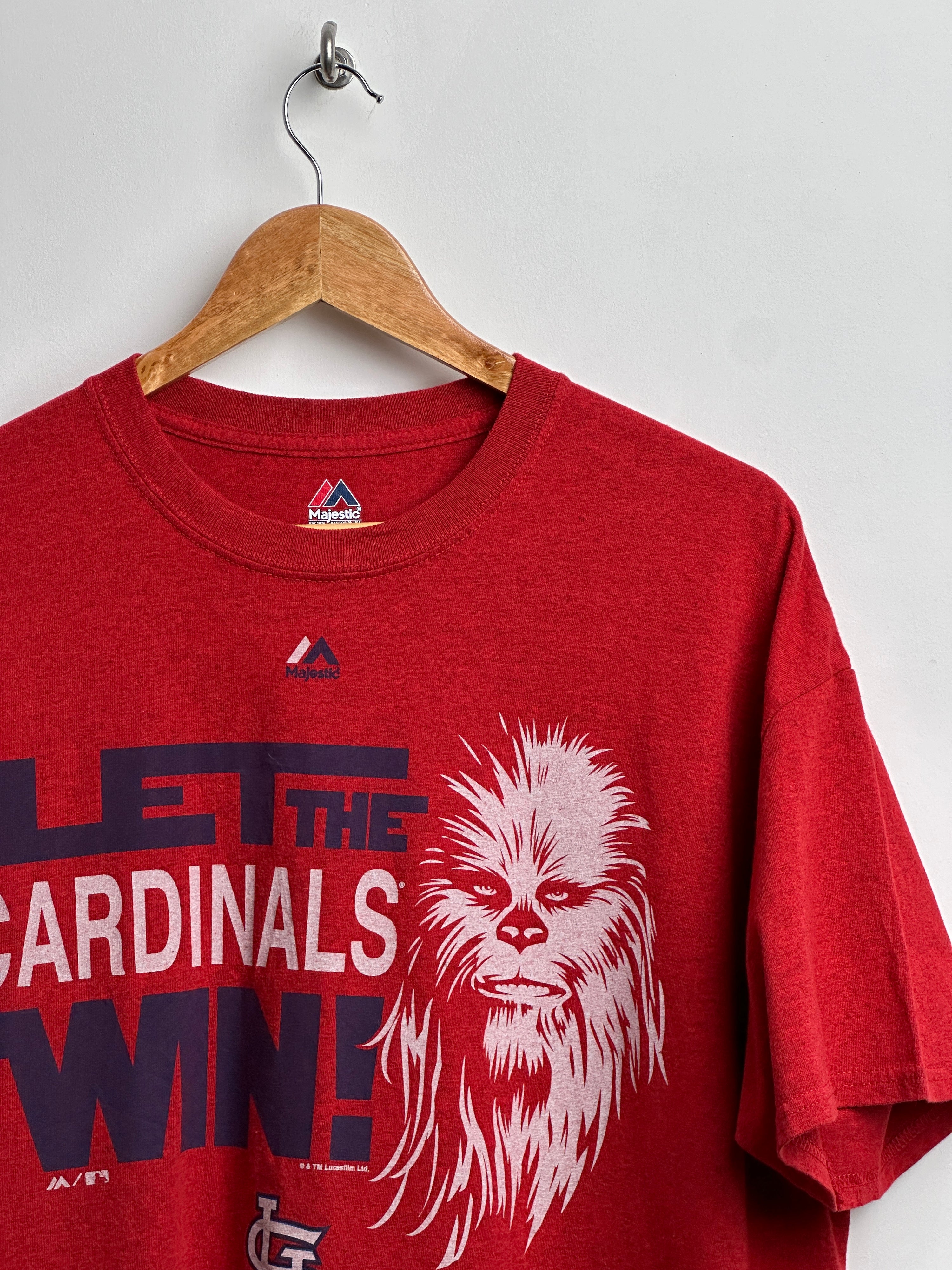 MAJESTIC Let the Cardinals Win tee in red