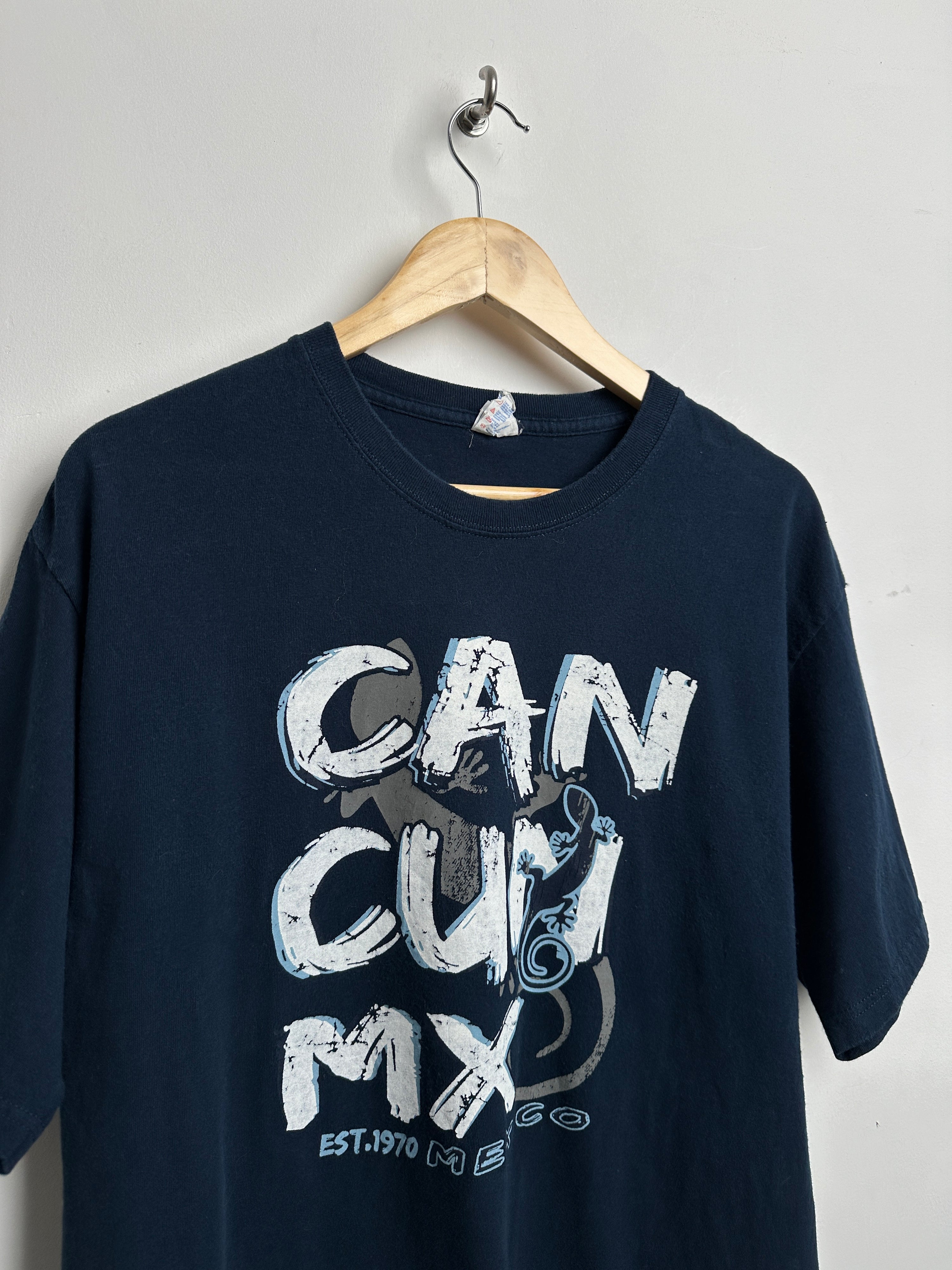 Cancun Mexico tee in blue