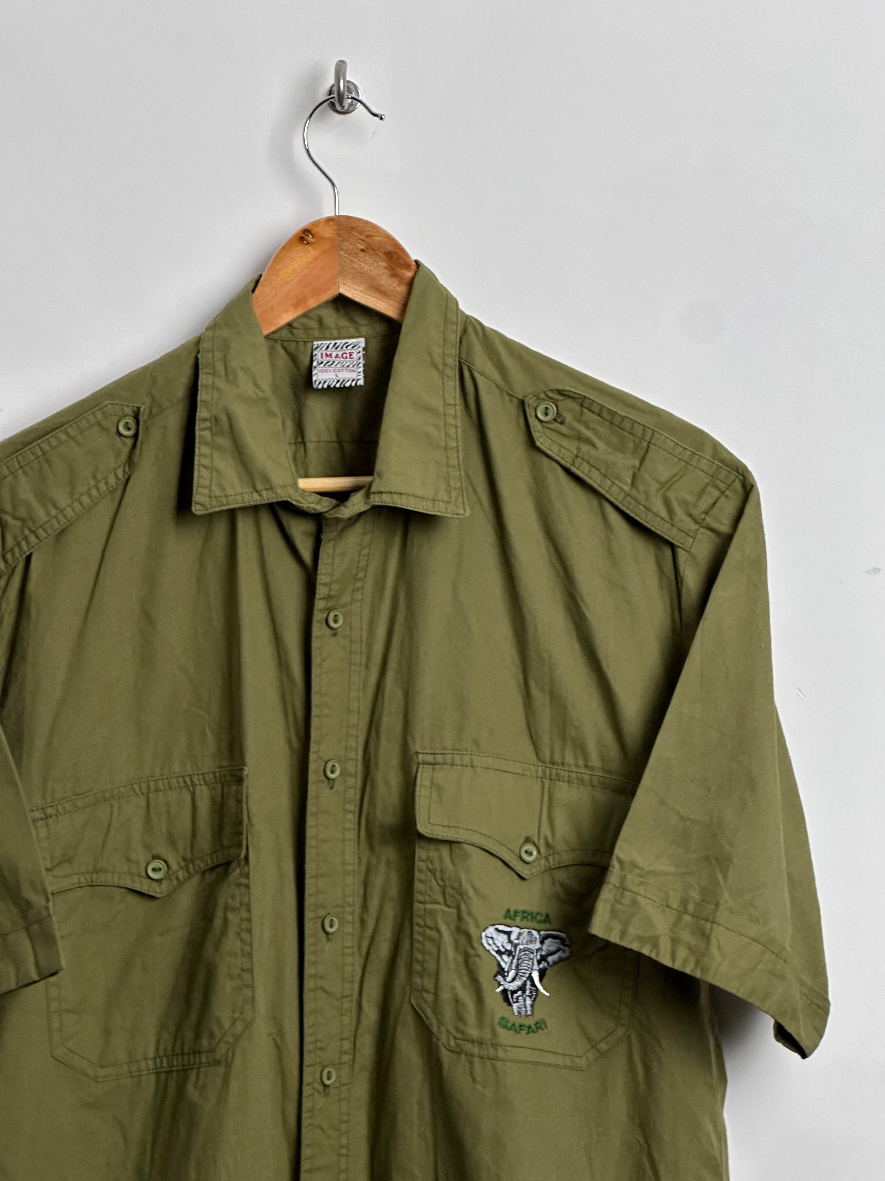 Image Vintage Africa Safari shirt in green