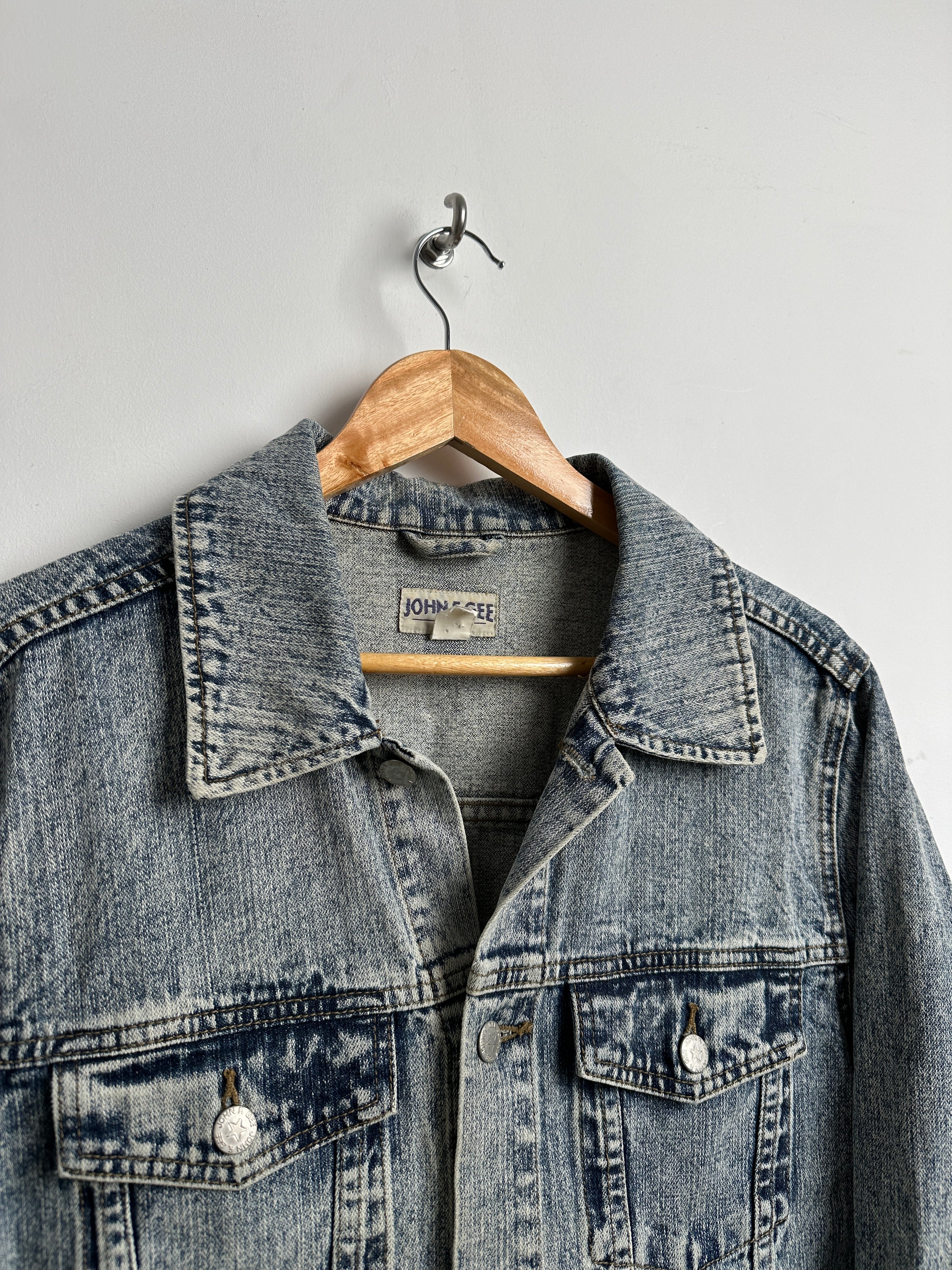 John F. Gee vintage denim jacket with light blue wash