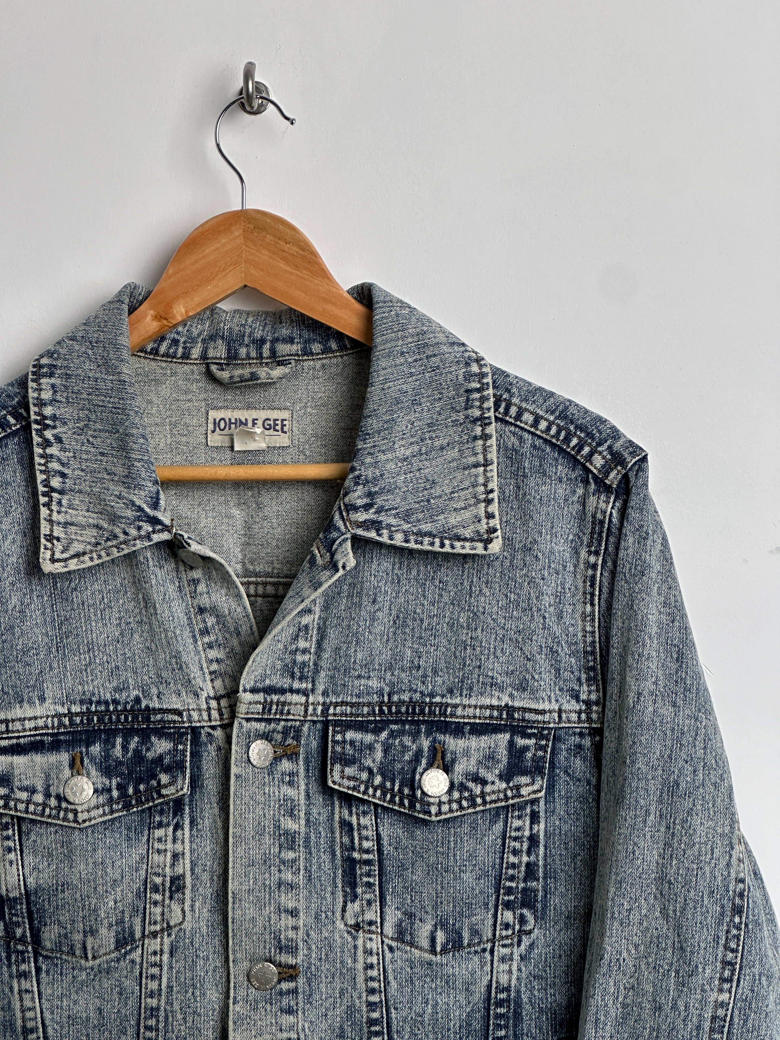 John F. Gee vintage denim jacket with light blue wash