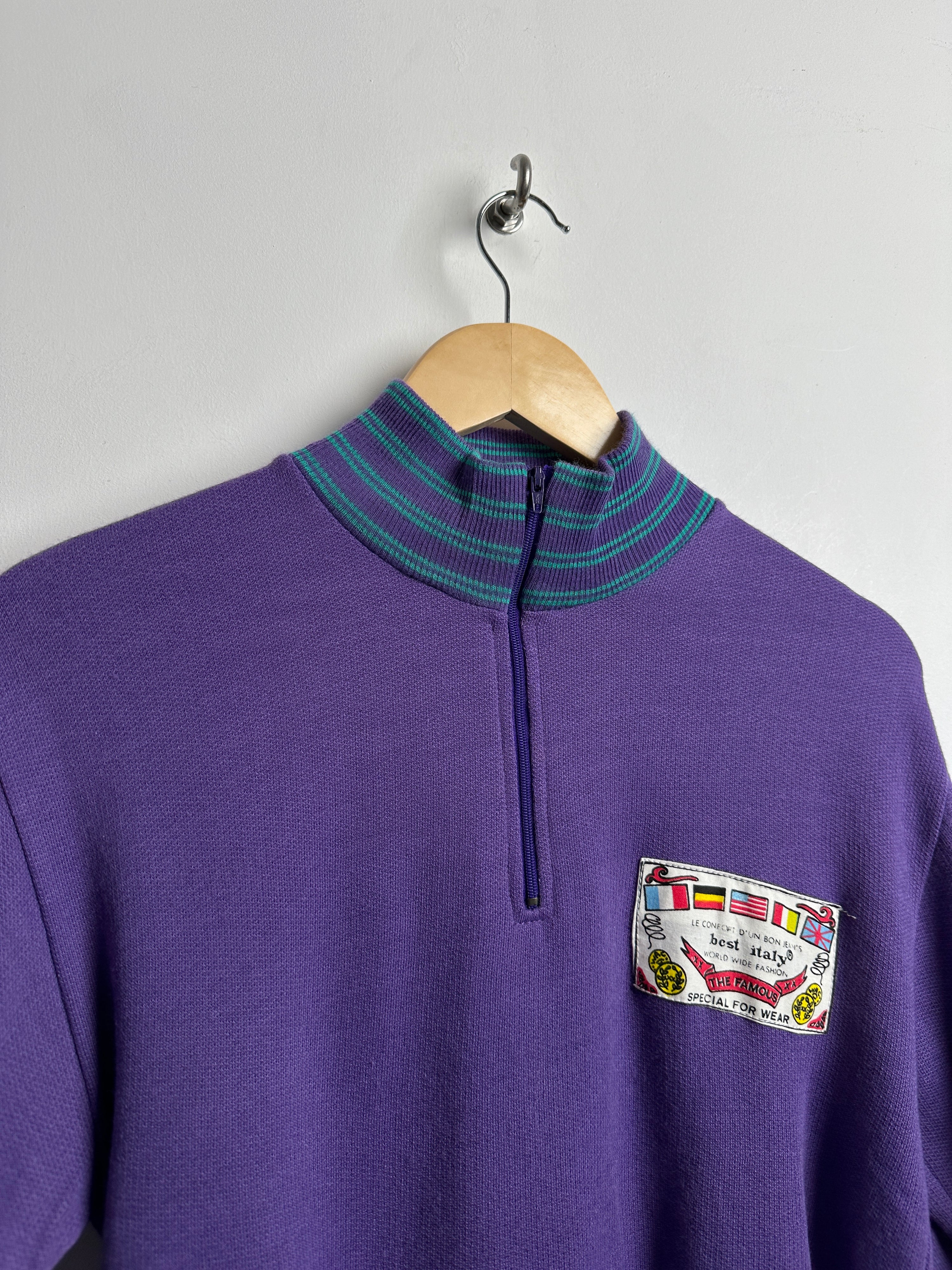 Vintage Damiani quarter zip in purple